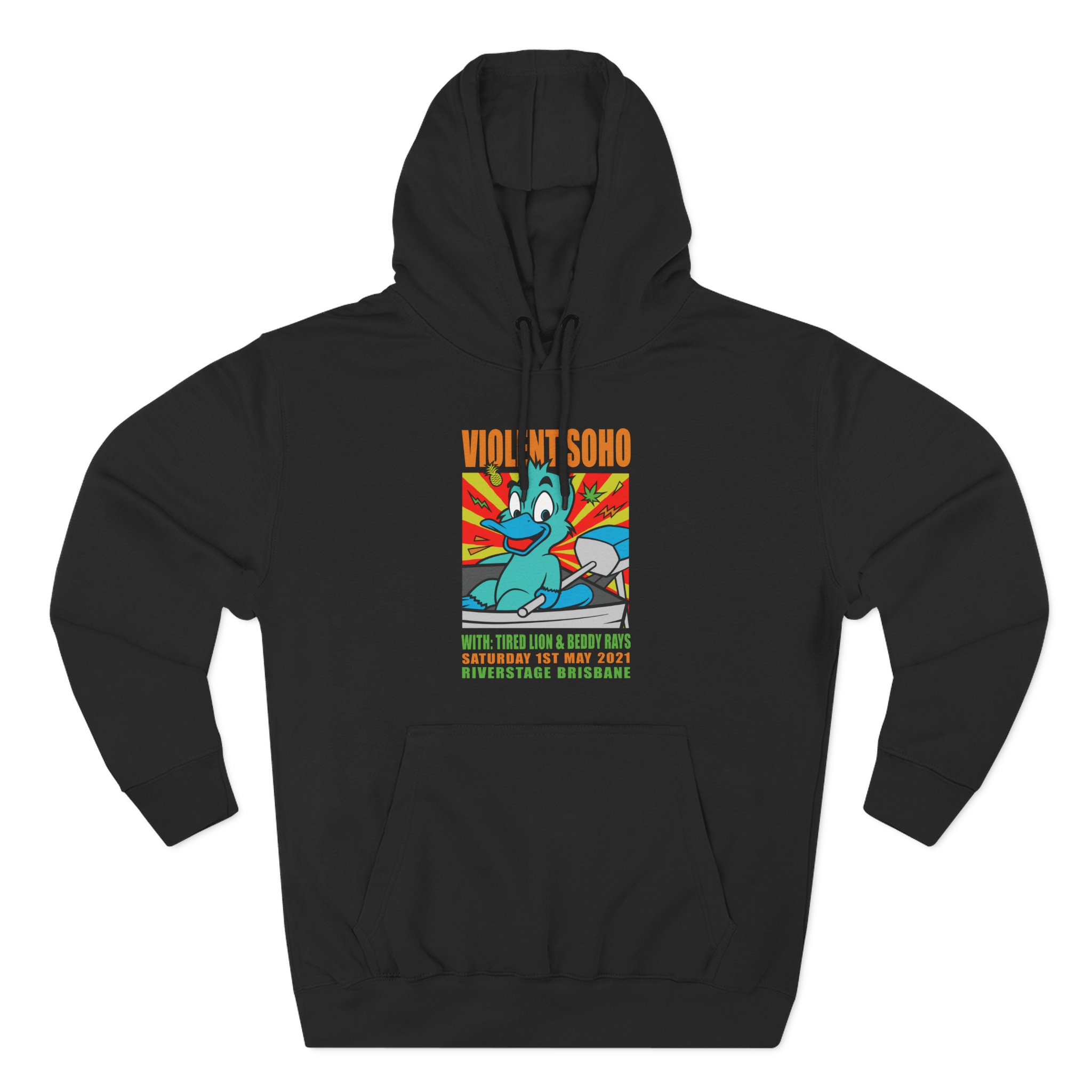 Violent Soho Event Poster Three-Panel Fleece Hoodie