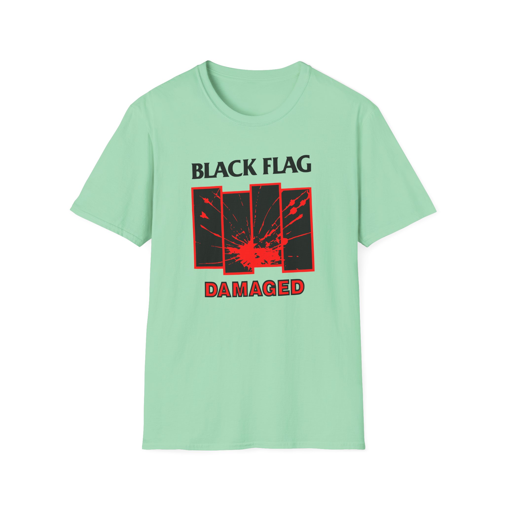 Black Flag Damaged Unisex Softstyle T-Shirt