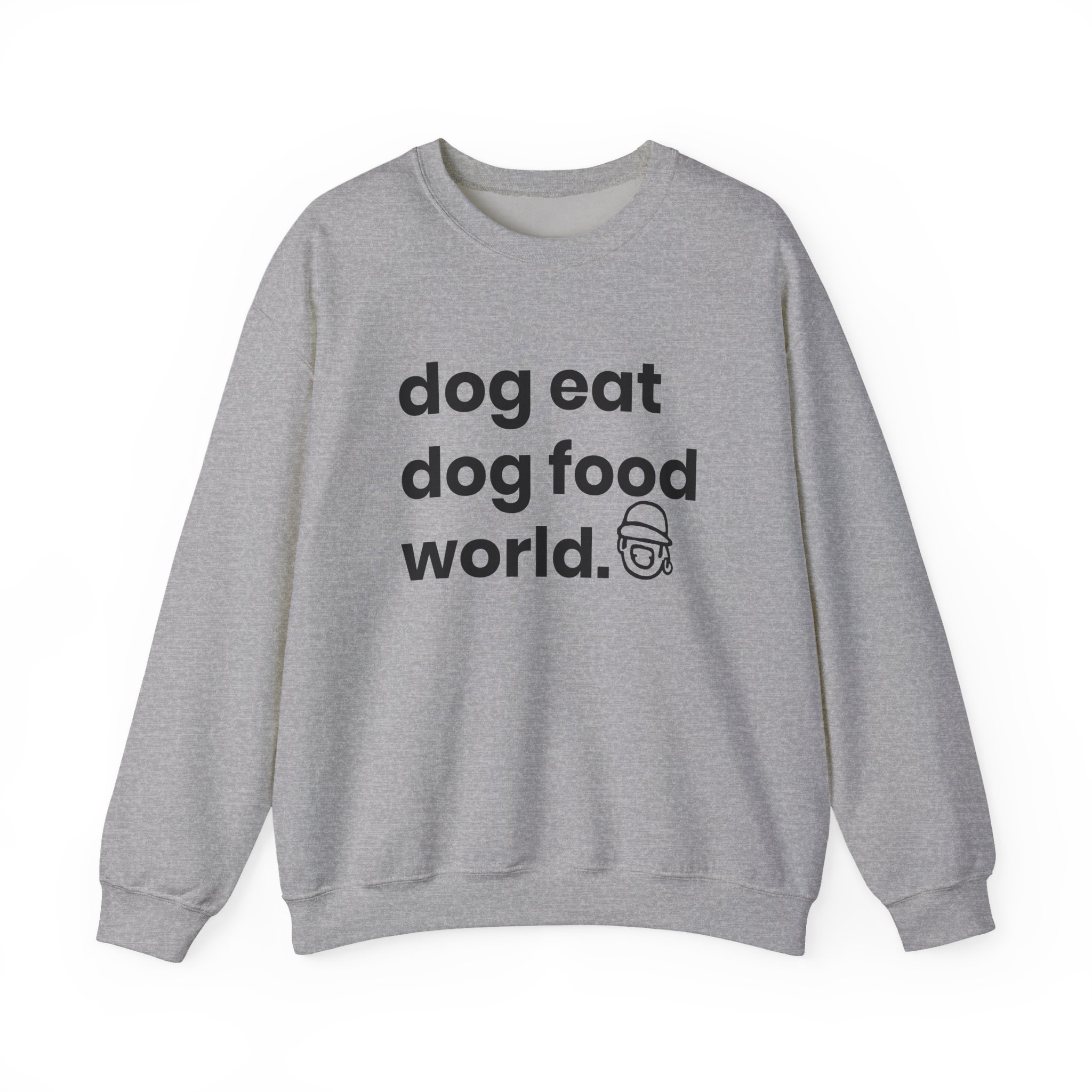 Niko B Dog Eat Dog Food World Unisex Heavy Blend Crewneck Sweatshirt