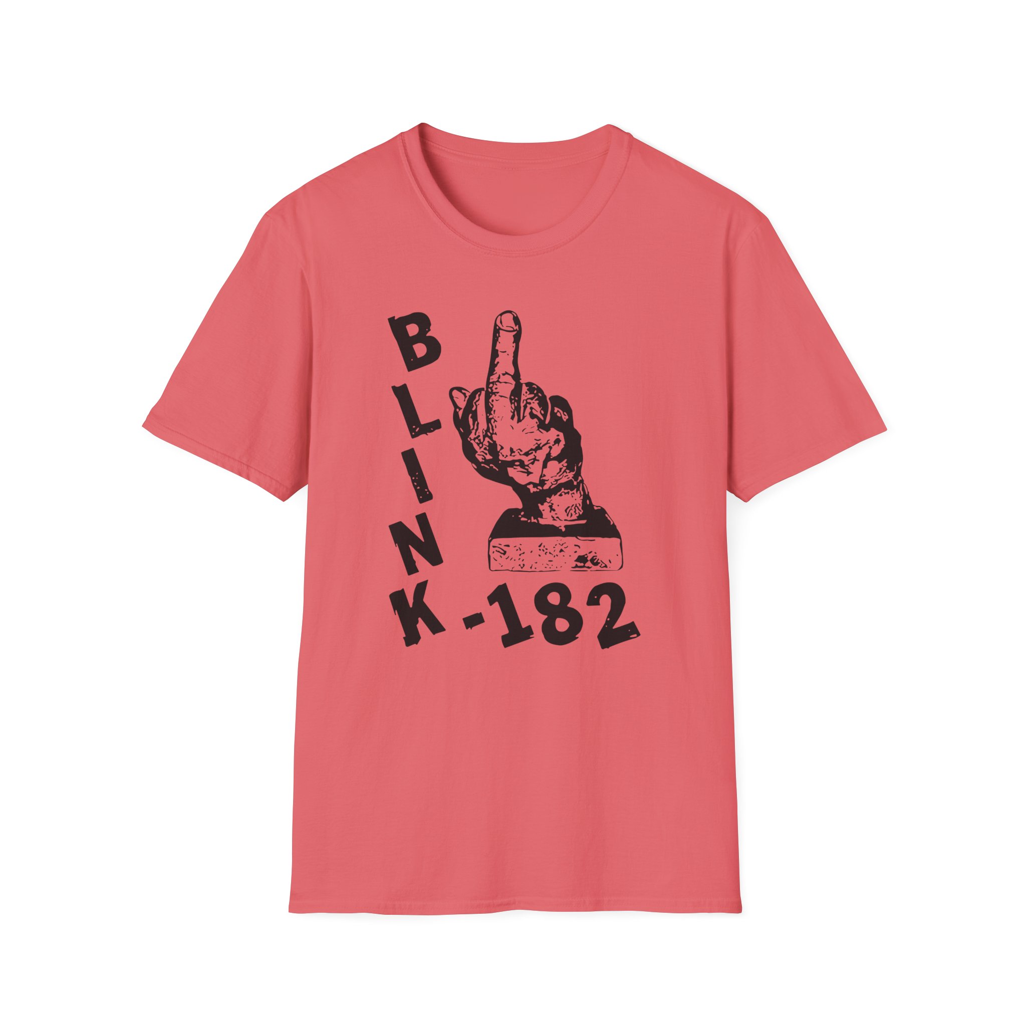 Blink 182 Pink Middle Finger Unisex Softstyle T-Shirt