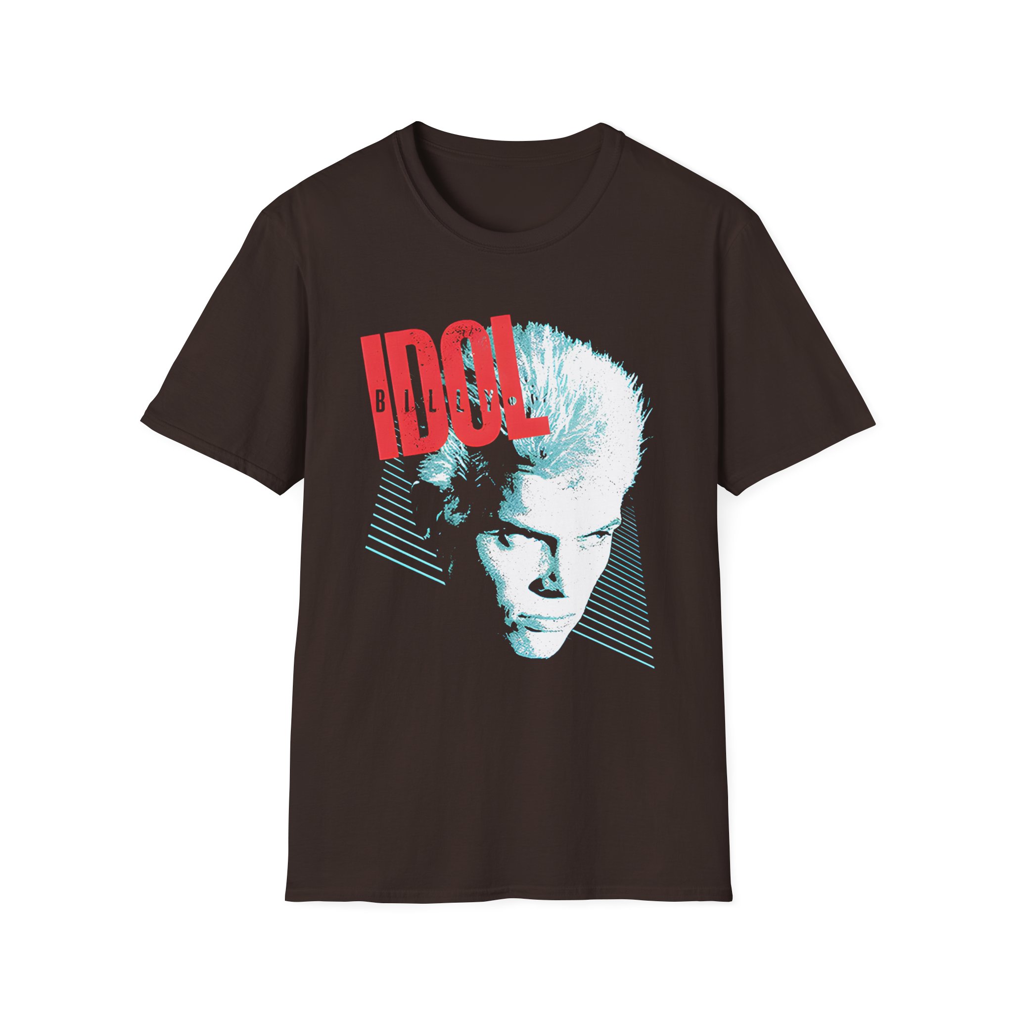 Billy Idol Face Stripes Unisex Softstyle T-Shirt