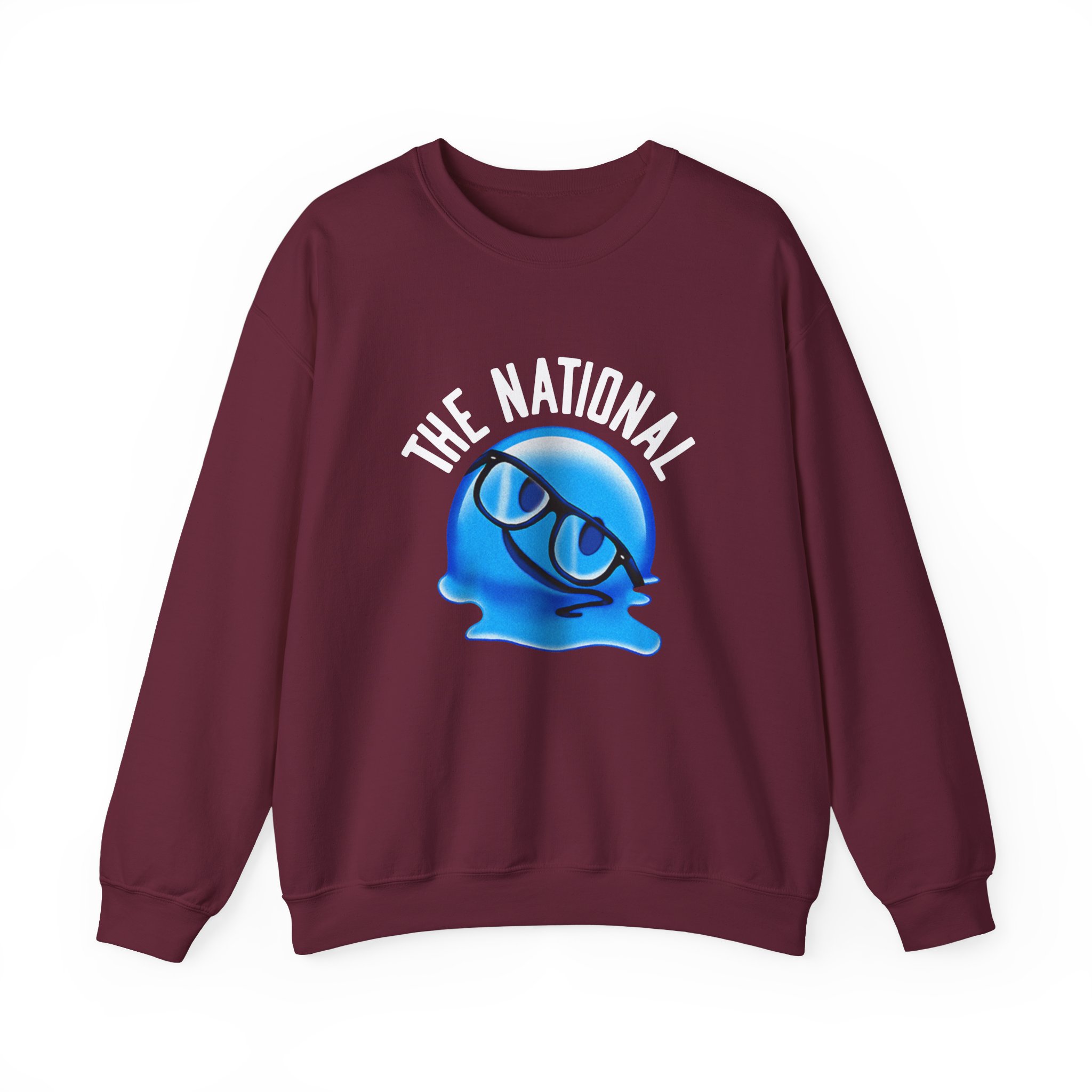 The National Melting Emoji Unisex Heavy Blend Crewneck Sweatshirt
