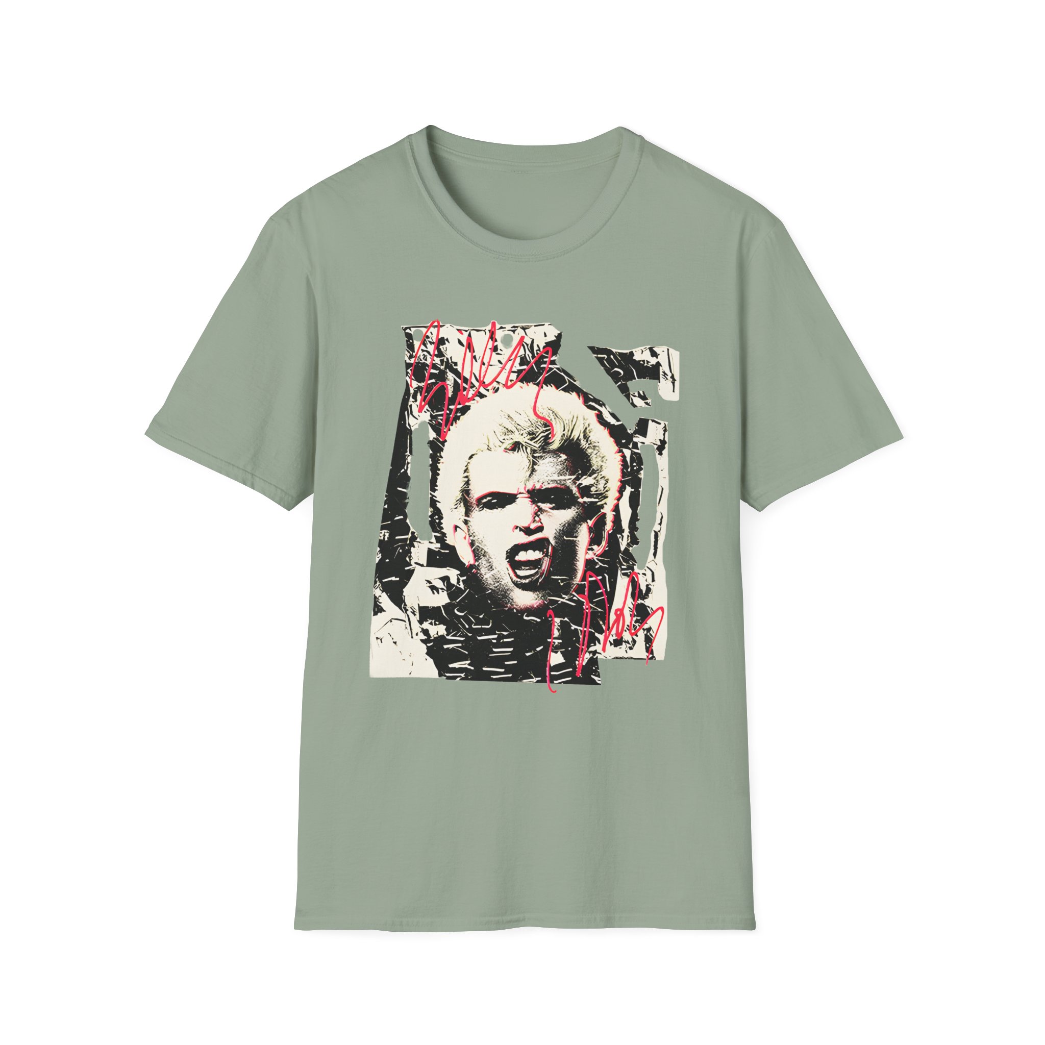 Billy Idol Shattered Photo Unisex Softstyle T-Shirt