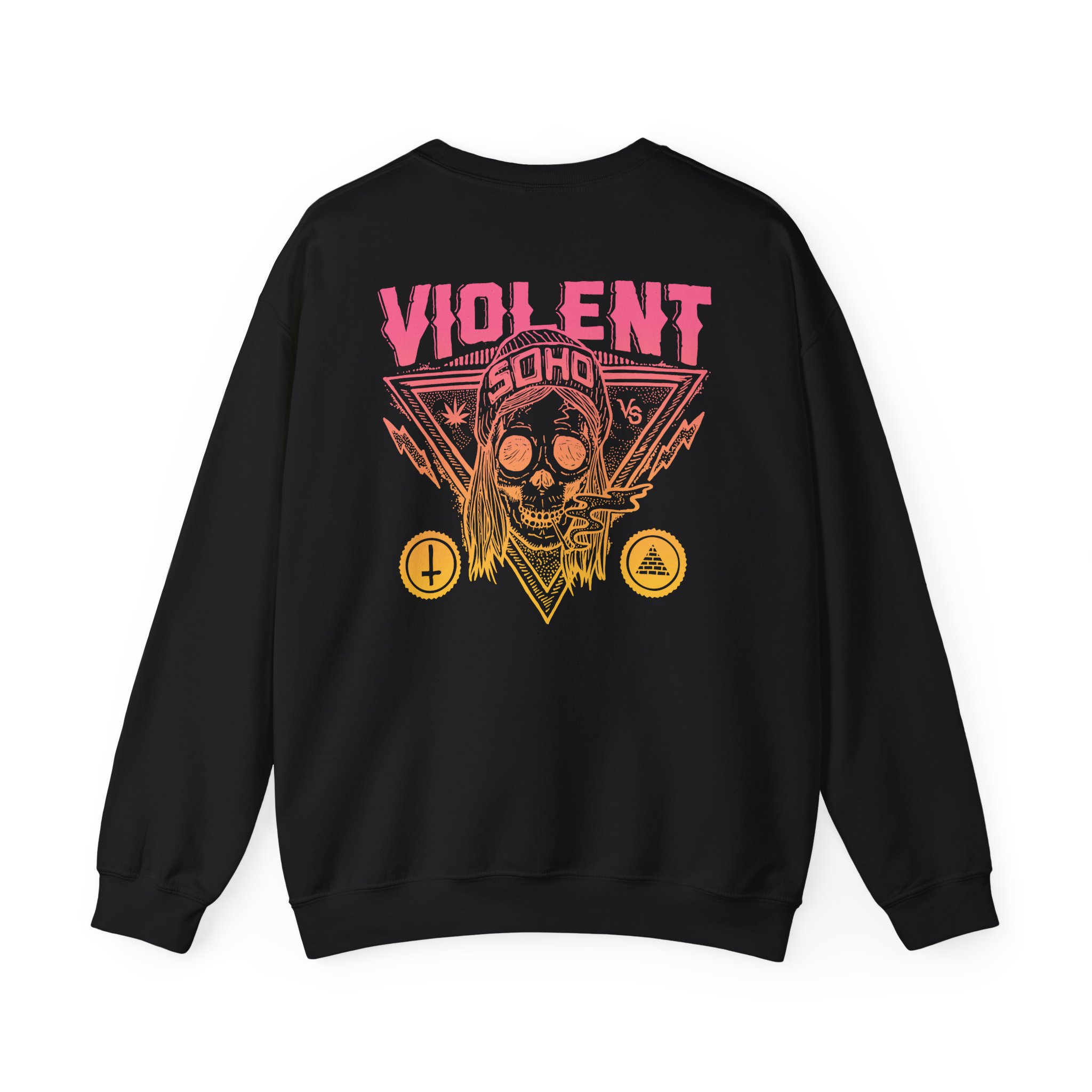 Violent Soho Blazin' Skull Gradient Unisex Heavy Blendâ„¢ Crewneck Sweatshirt