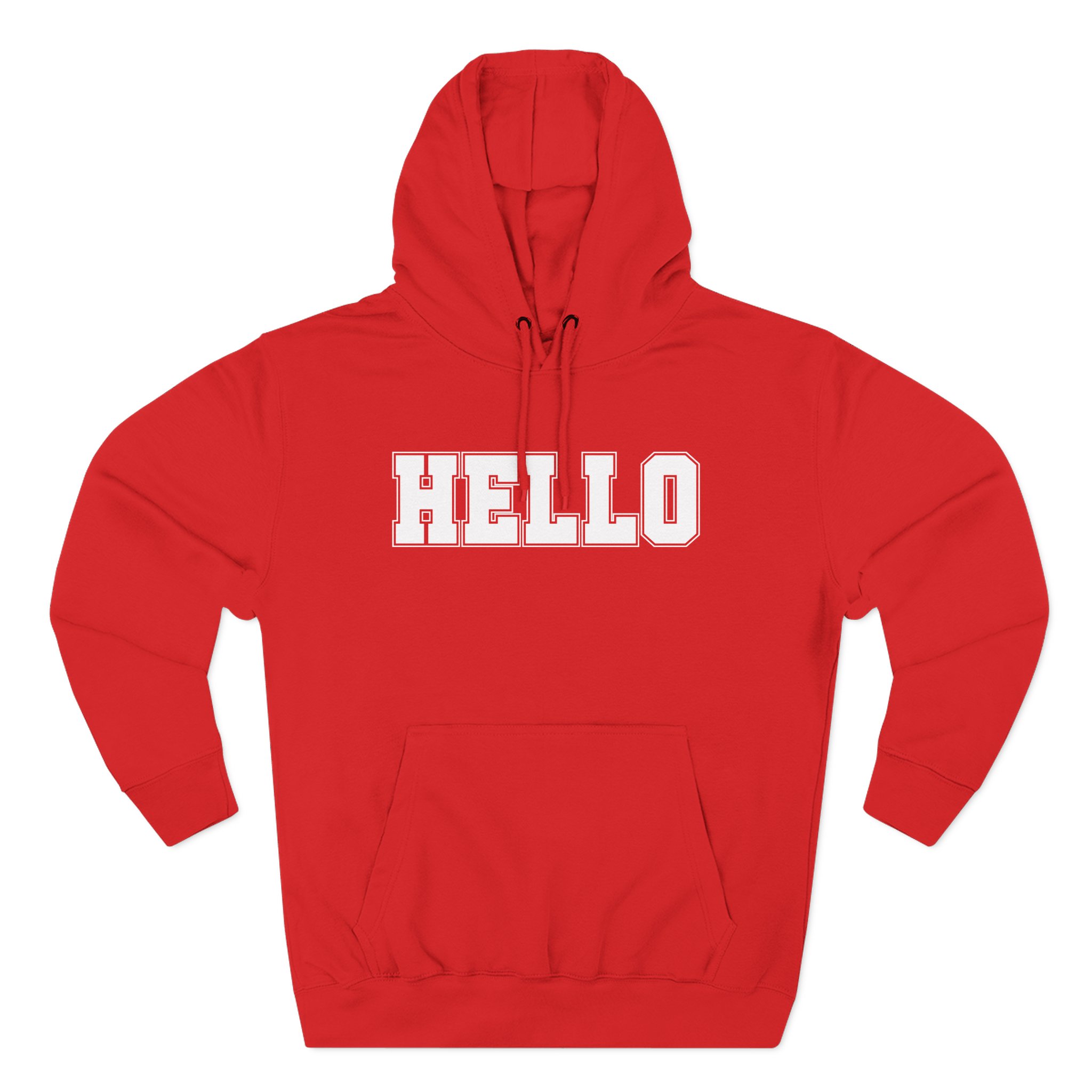 Shubble hello Three-Panel Fleece Hoodie