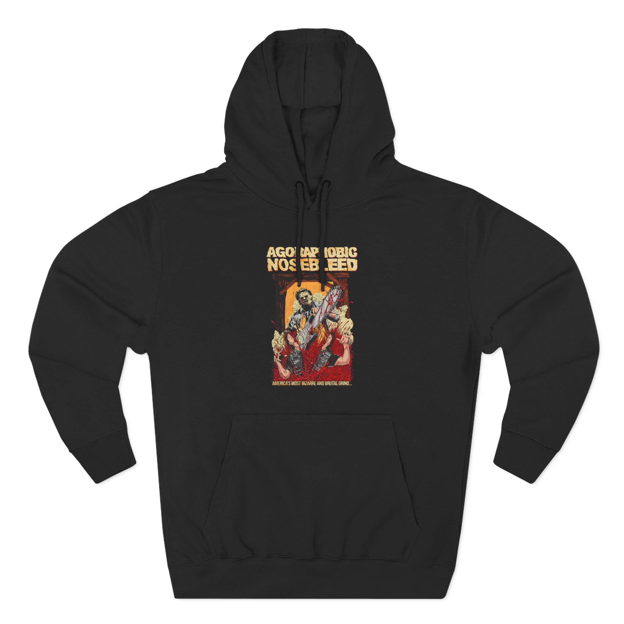 Agoraphobic Nosebleed Leatherface Three-Panel Fleece Hoodie