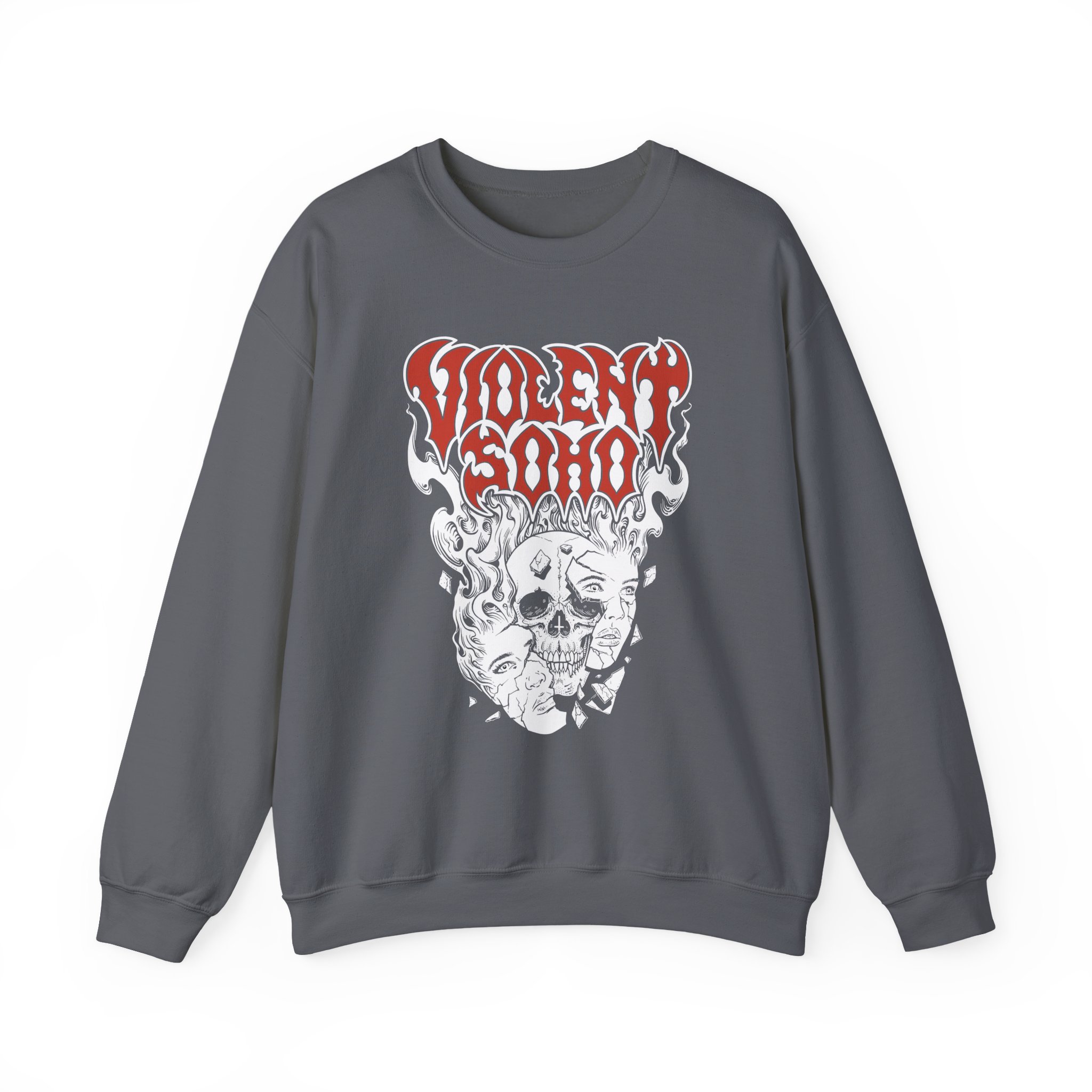 Violent Soho Murdoch Skull Unisex Heavy Blendâ„¢ Crewneck Sweatshirt