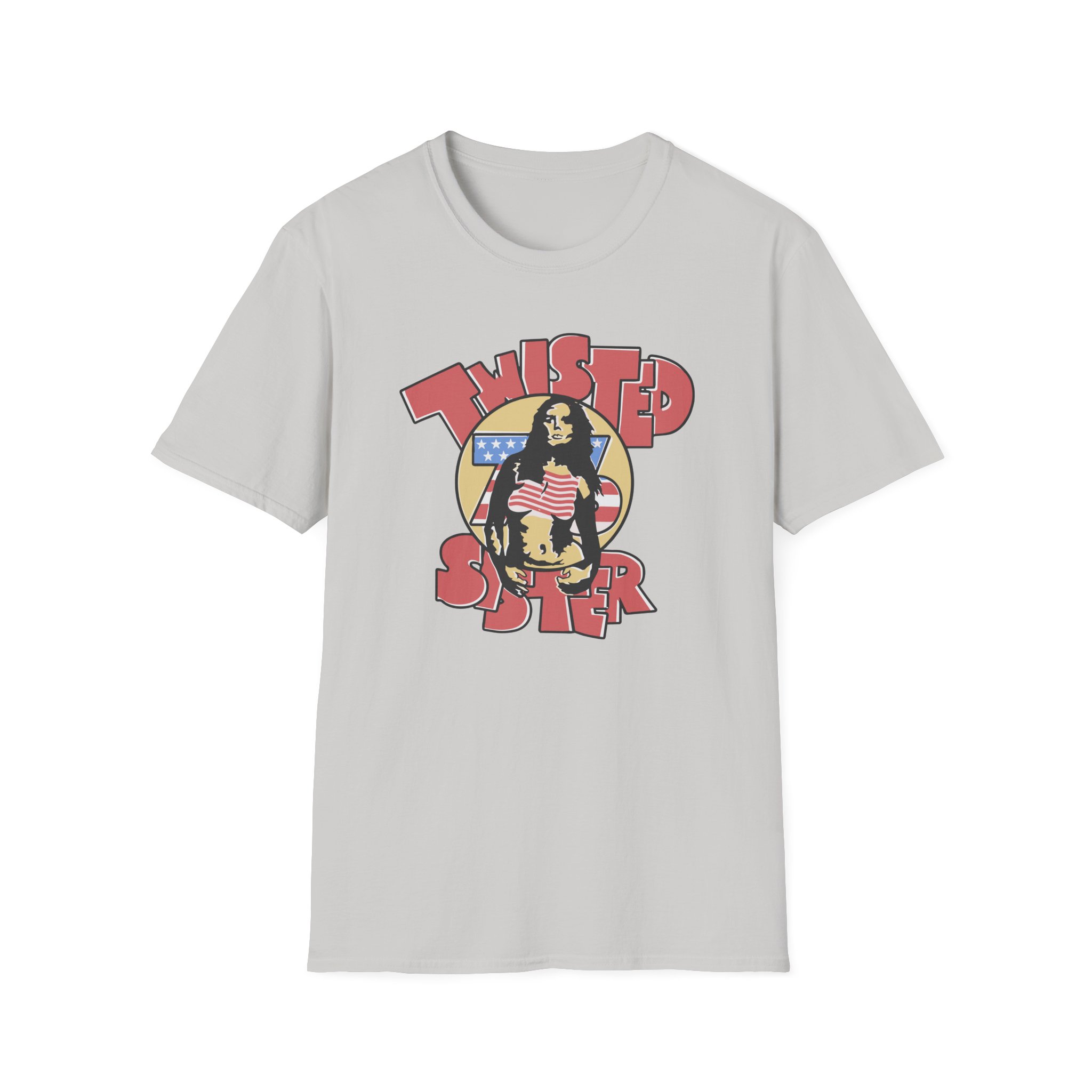 Ladies Stars and Stripes Twisted Sister Unisex Softstyle T-Shirt
