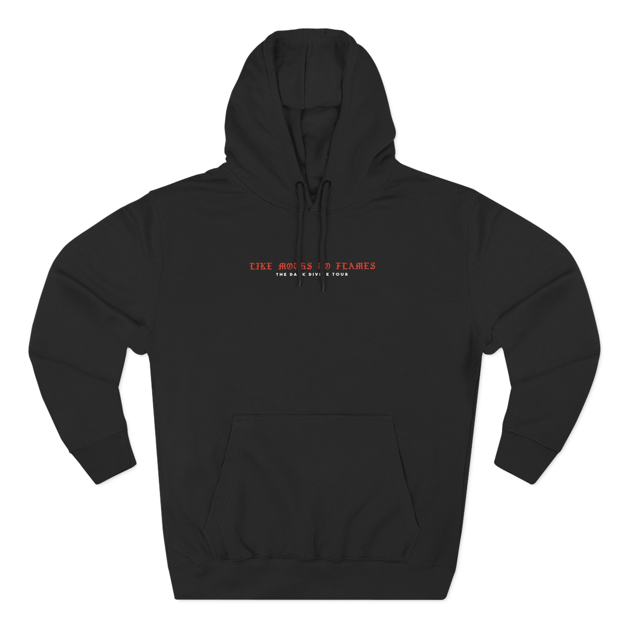 Like Moths to Flames the Dark Divine Tour Three-Panel Fleece Hoodie