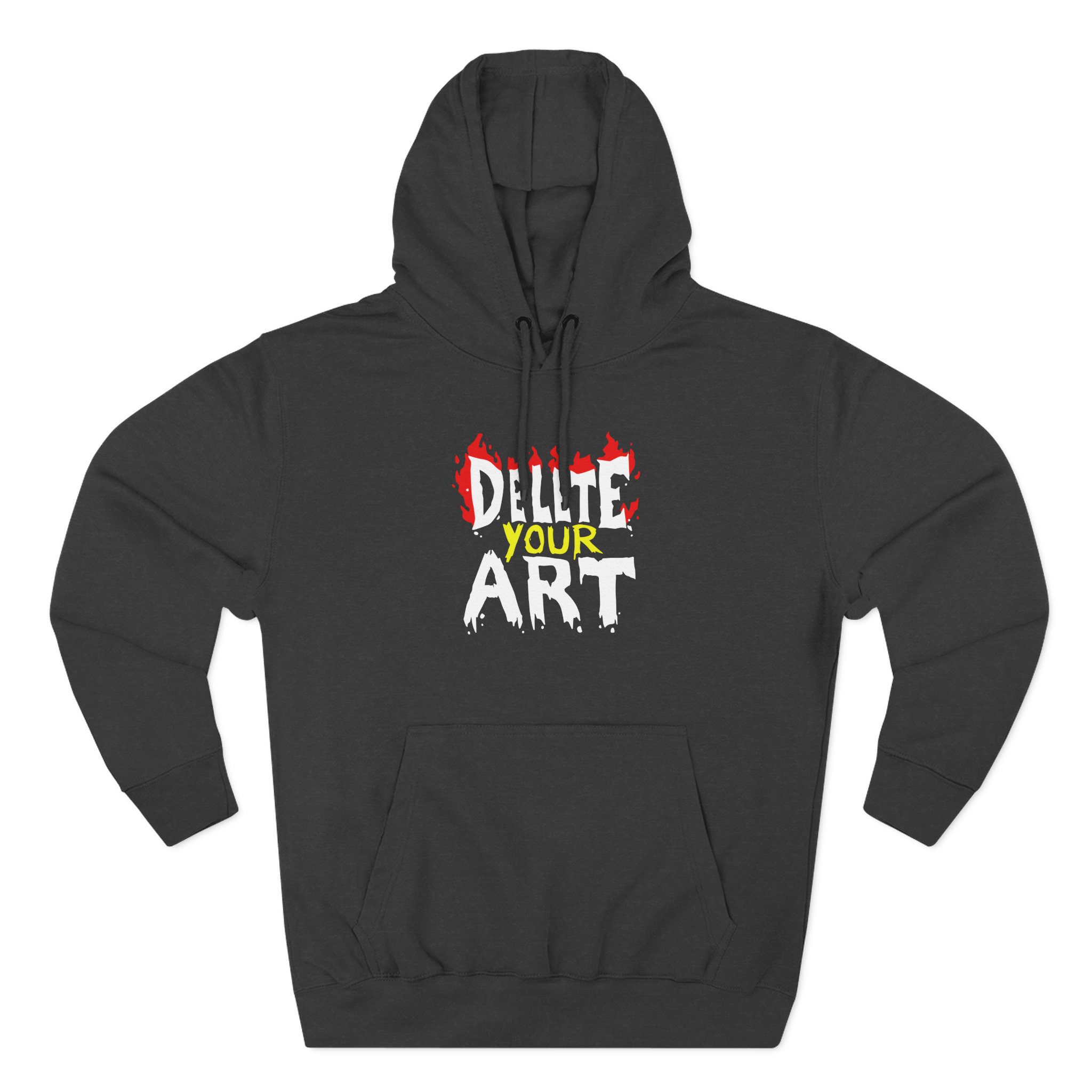 Drawfee Delete Your Art Three-Panel Fleece Hoodie