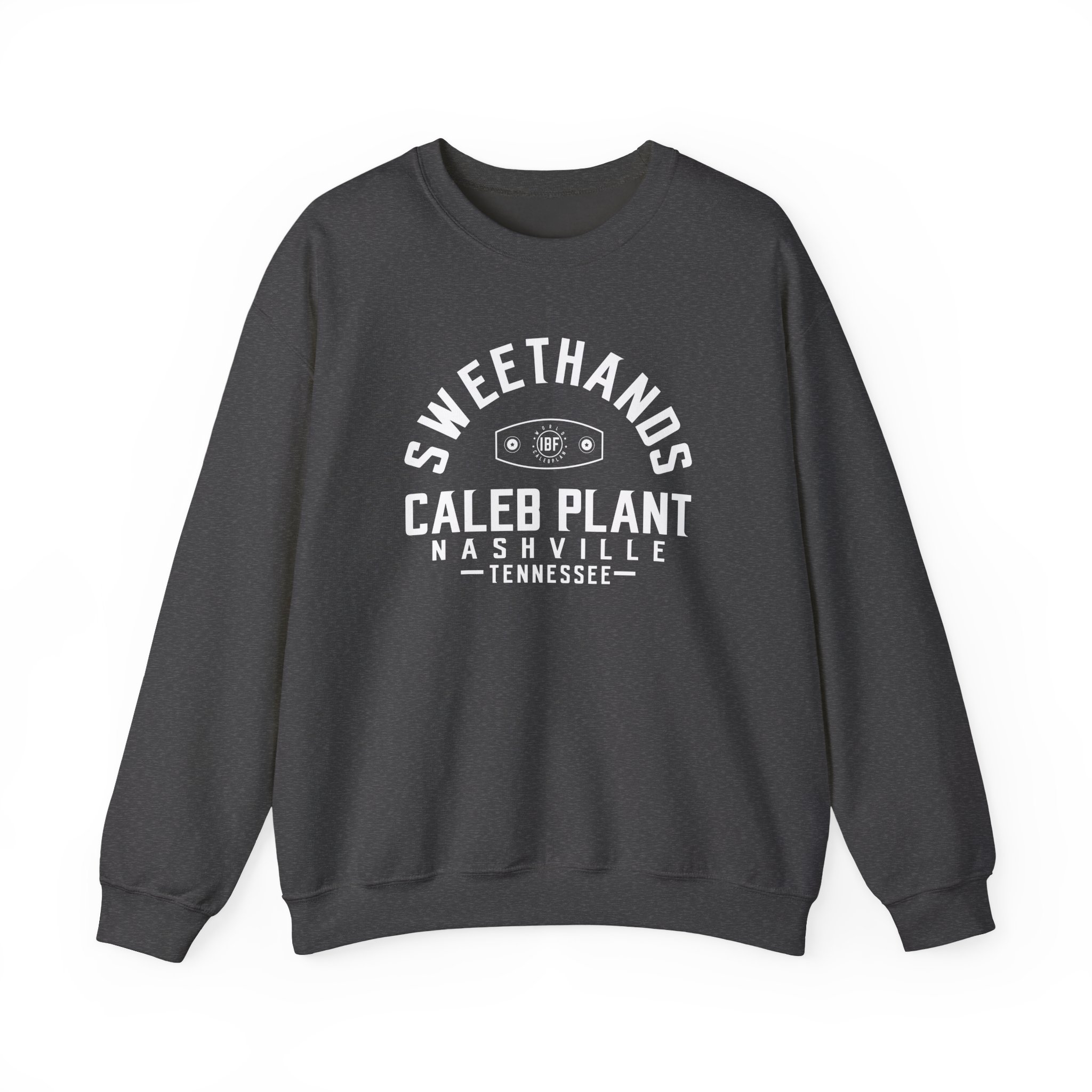 Caleb Plant Sweethands and the New Ibf Championship Unisex Heavy Blendâ„¢ Crewneck Sweatshirt