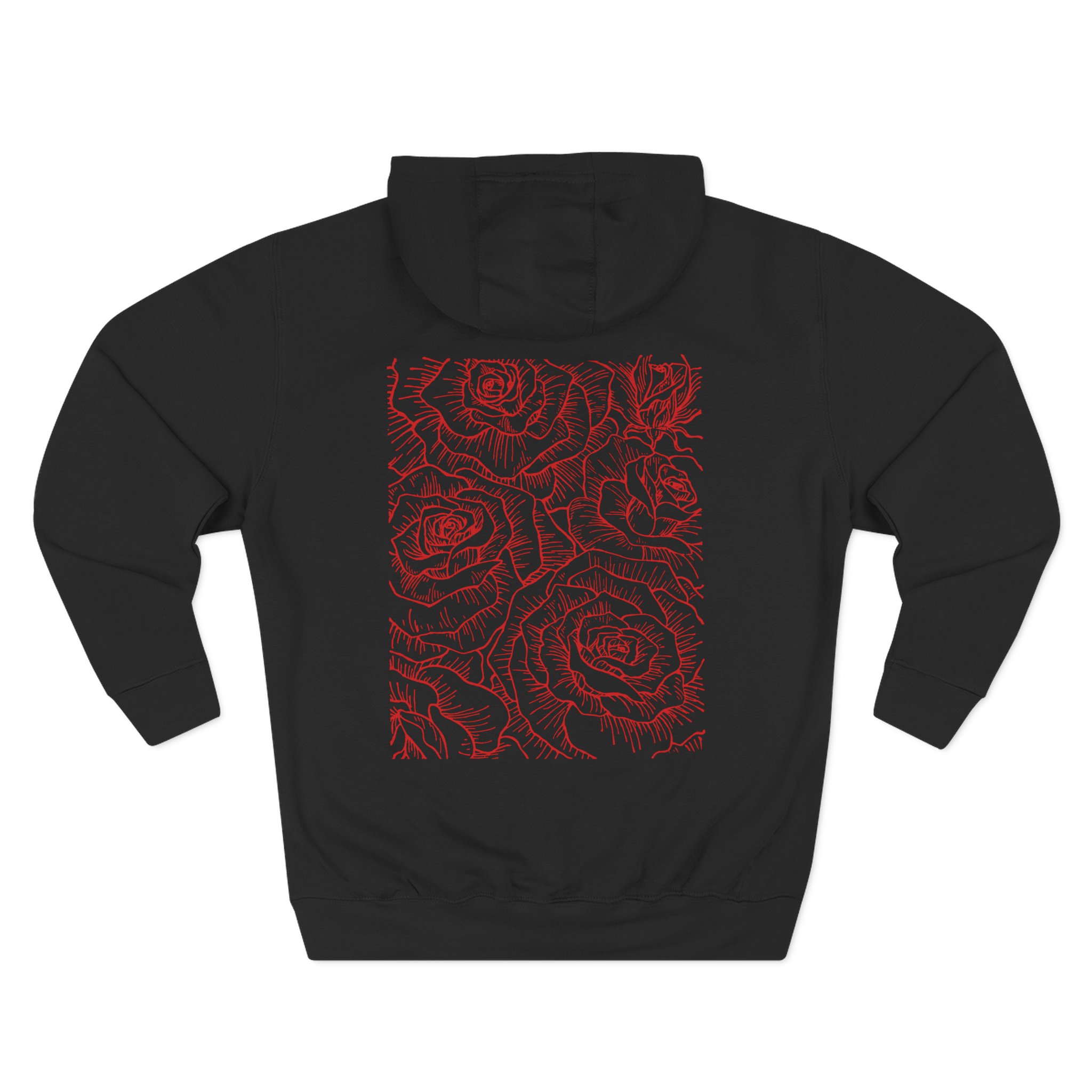 Ceremony Red Roses Three-Panel Fleece Hoodie