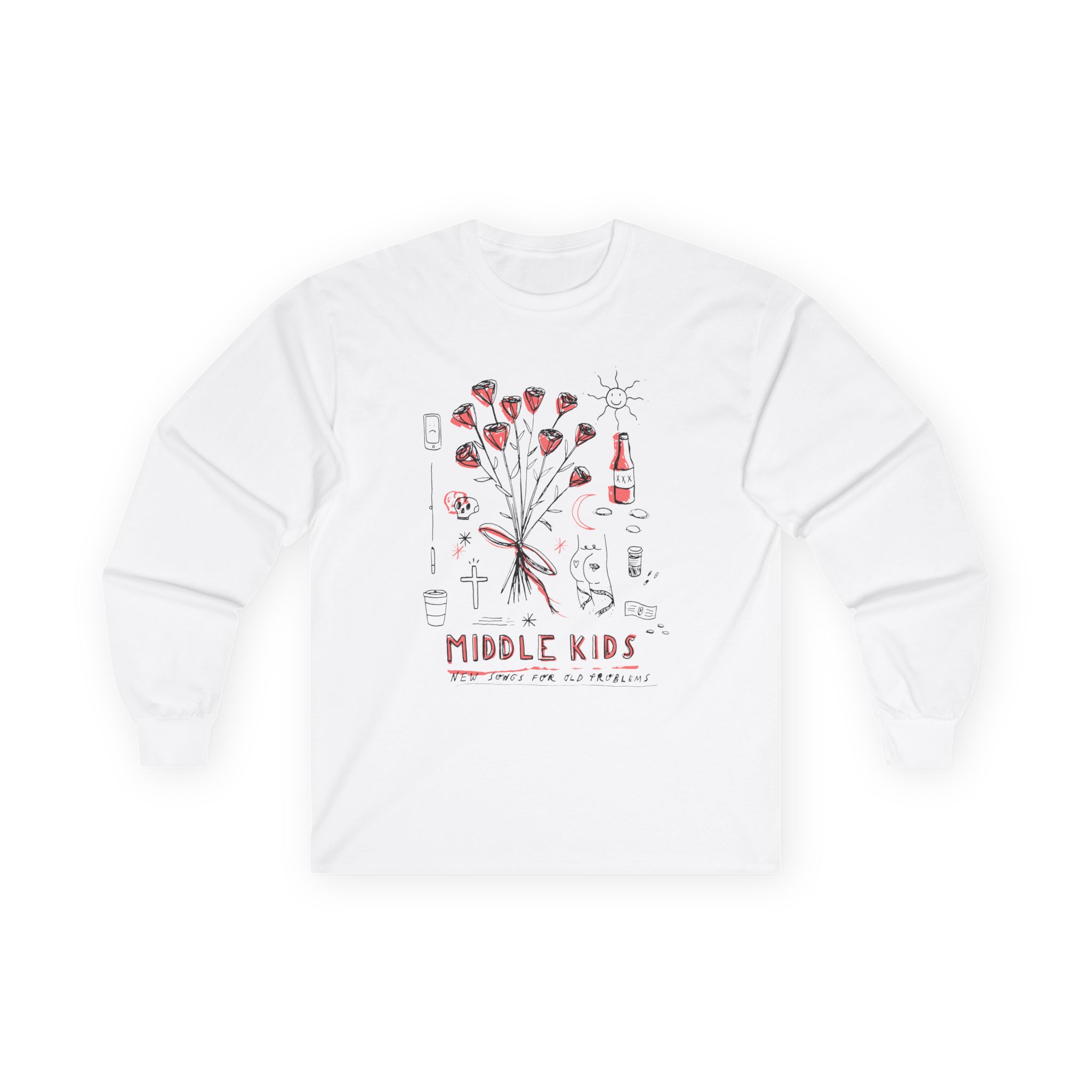 Middle Kids Pale Deconstructed Unisex Ultra Cotton Long Sleeve Tee
