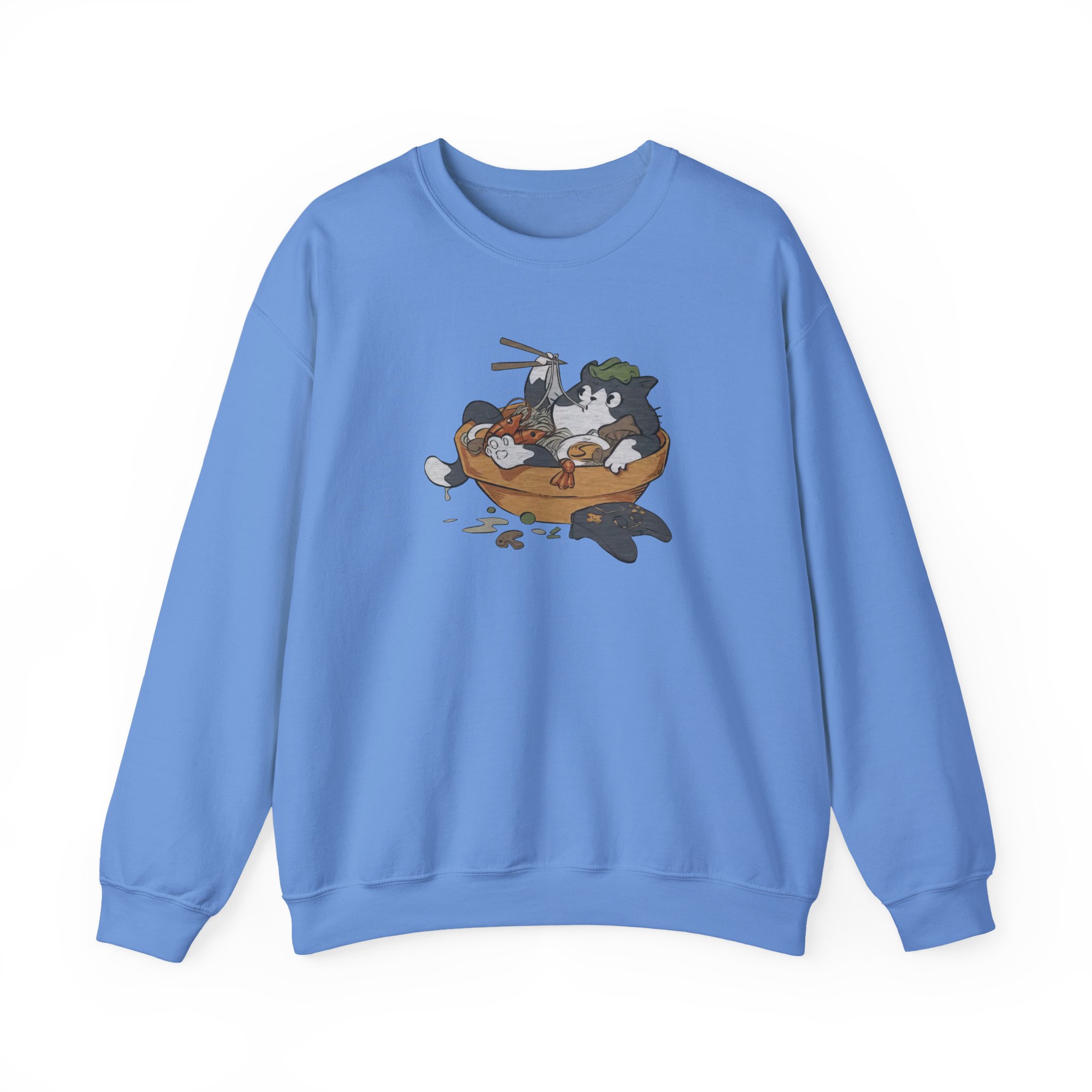 Lirik Ramen Cat Unisex Heavy Blendâ„¢ Crewneck Sweatshirt
