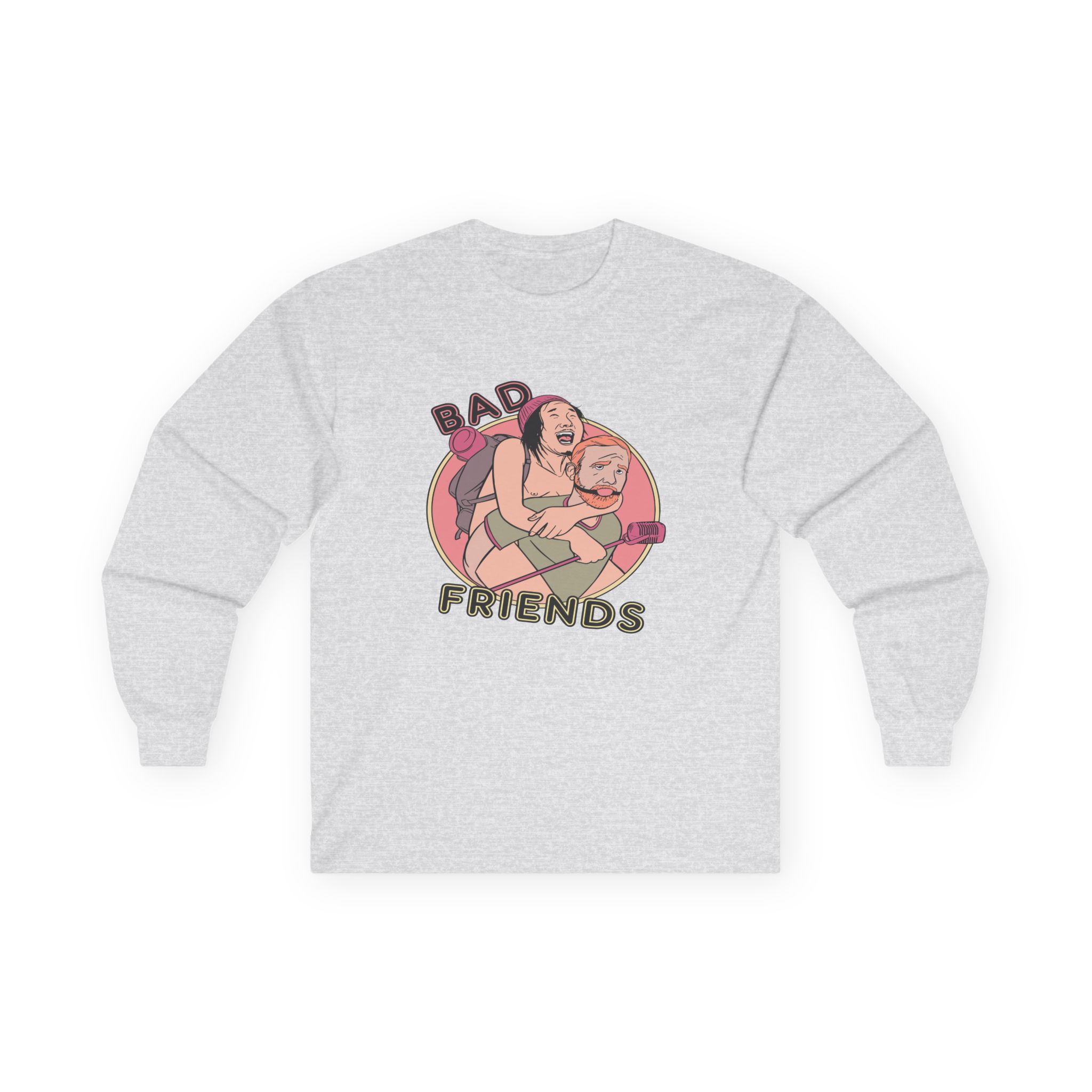 Andrew Santino Piggy Back Bad Friends Podcast Unisex Ultra Cotton Long Sleeve Tee