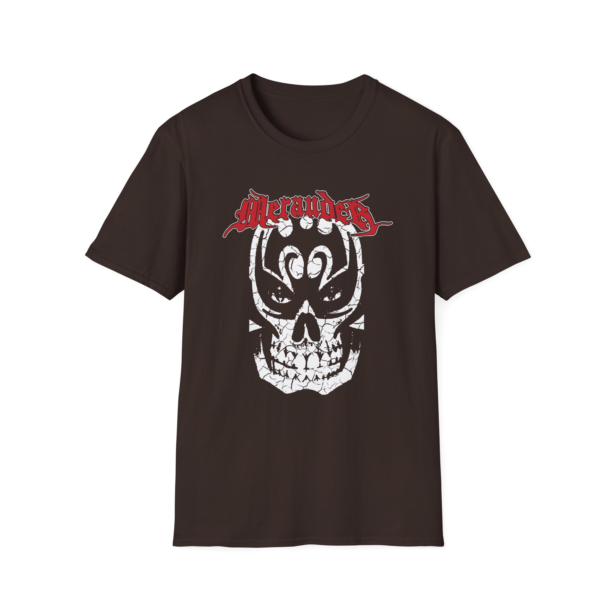 Merauder Cracked Skull Unisex Softstyle T-Shirt