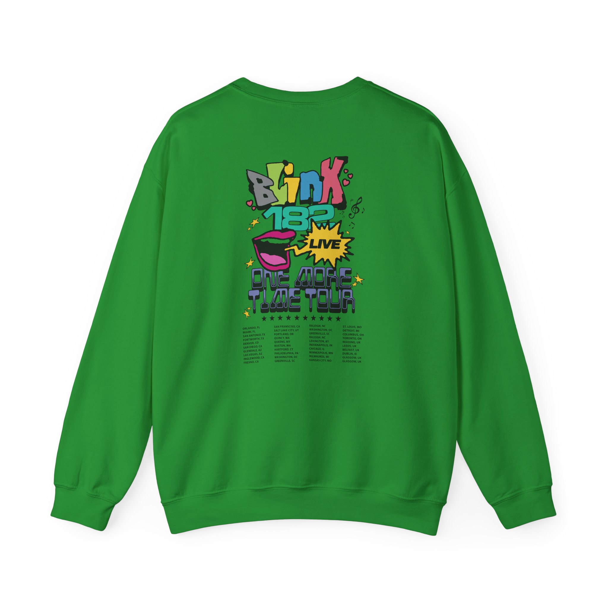 Blink 182 One More Time Tour Unisex Heavy Blendâ„¢ Crewneck Sweatshirt