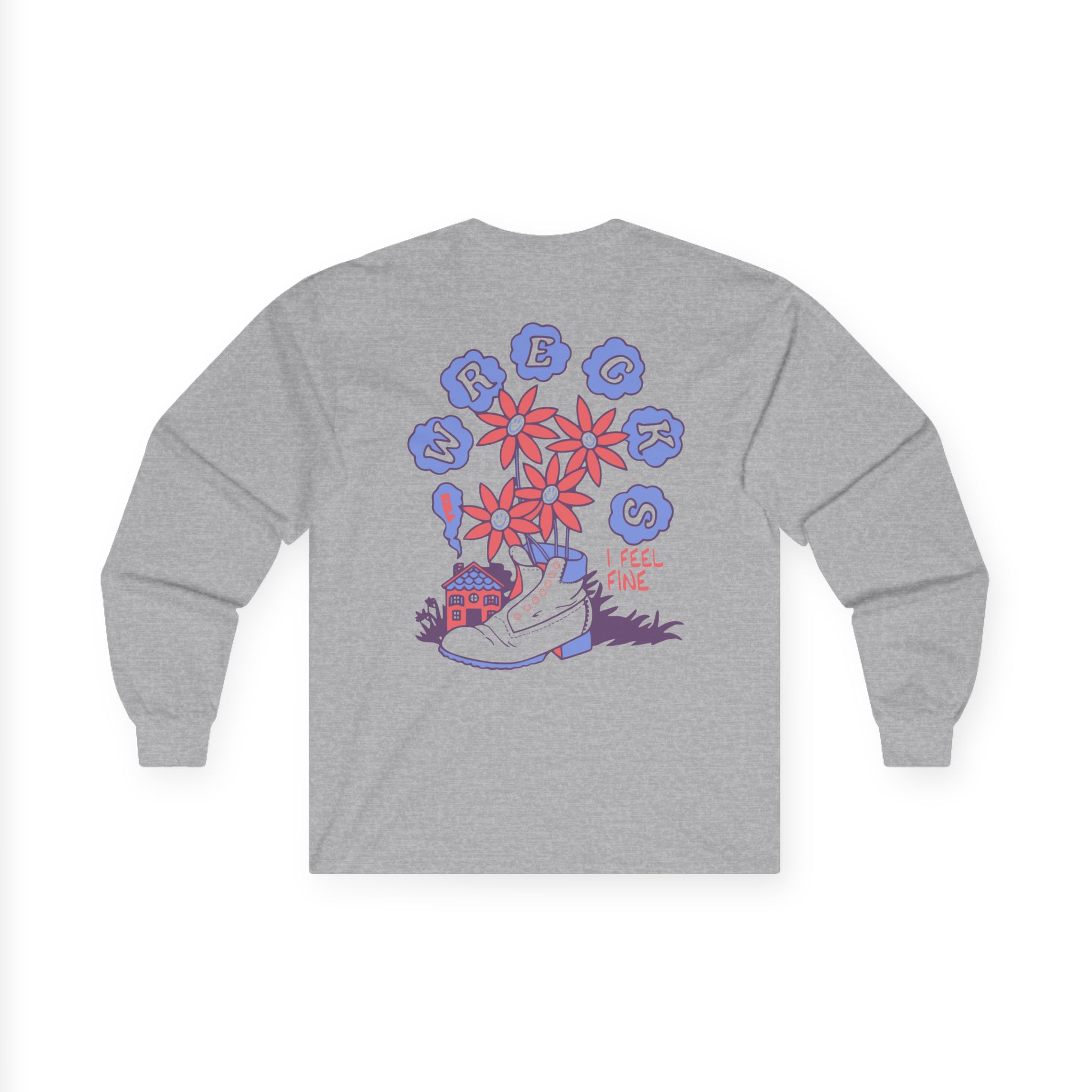 The Wrecks Floral Unisex Ultra Cotton Long Sleeve Tee