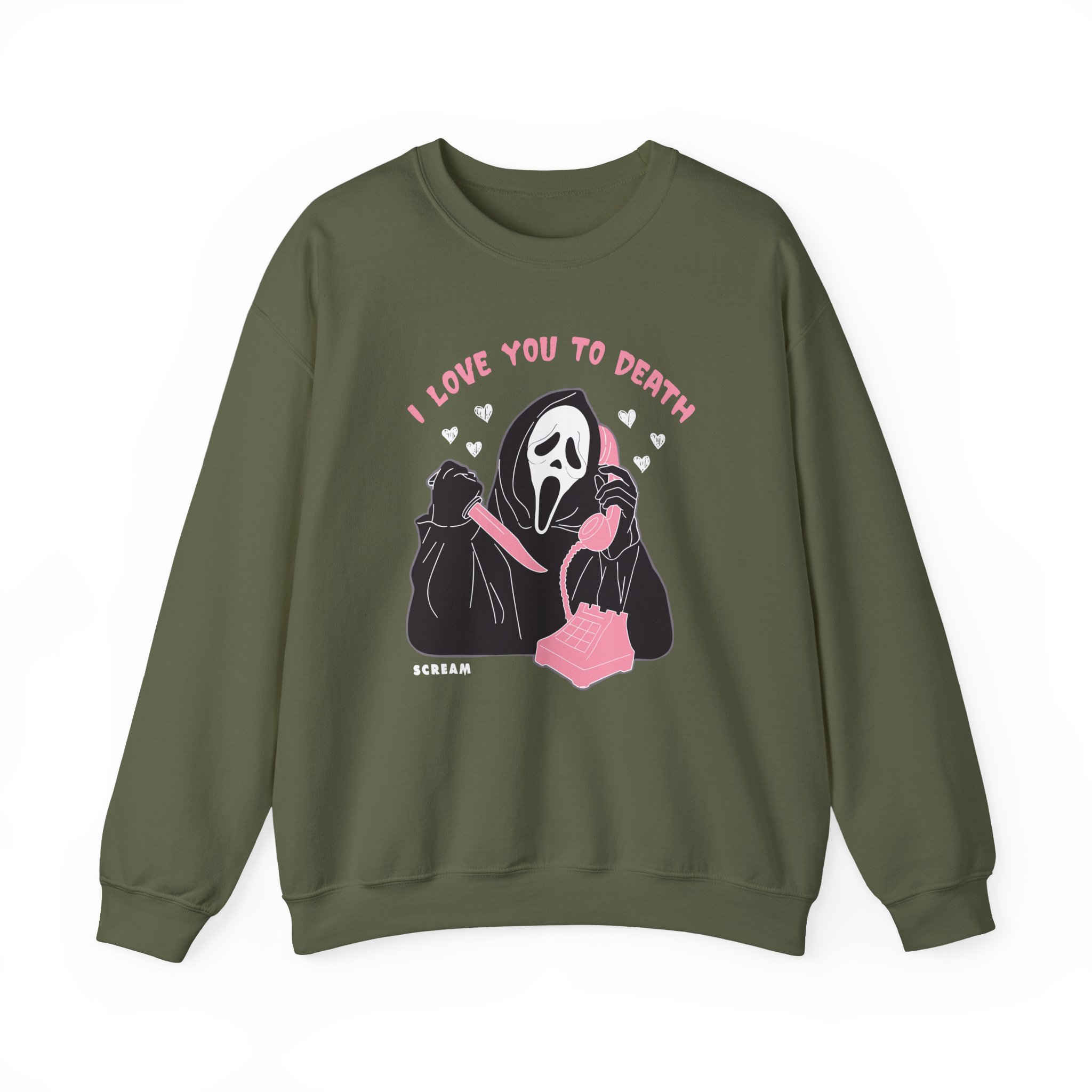 Ghostface Love You To Death Unisex Heavy Blendâ„¢ Crewneck Sweatshirt