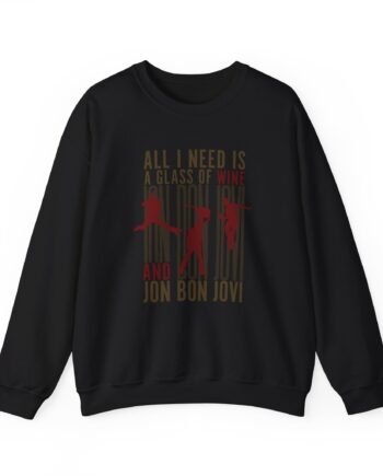 Bon Jovi Wine Silhouette Unisex Heavy Blend™ Crewneck Sweatshirt