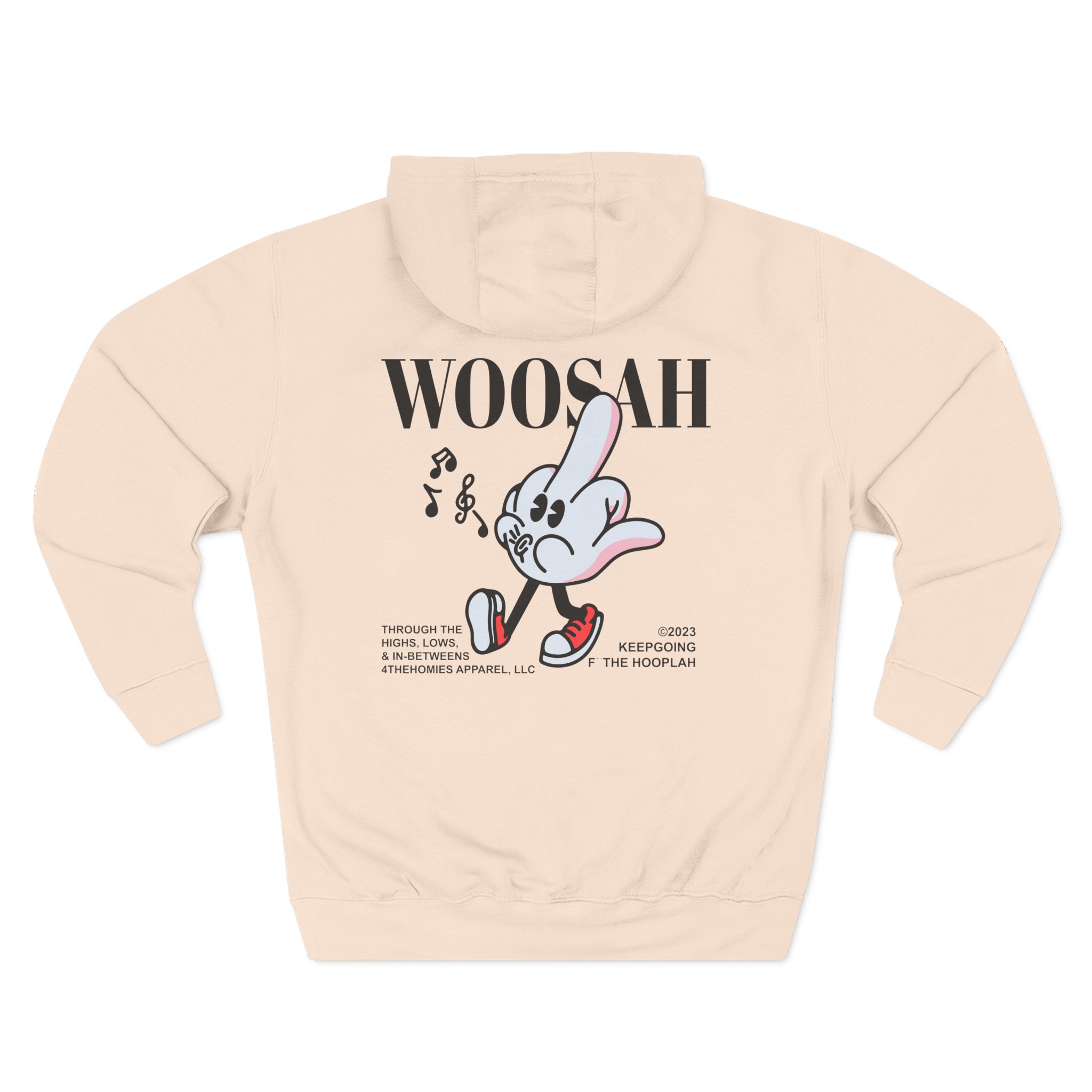 Mike Stud Keepgoing Woosah Three-Panel Fleece Hoodie