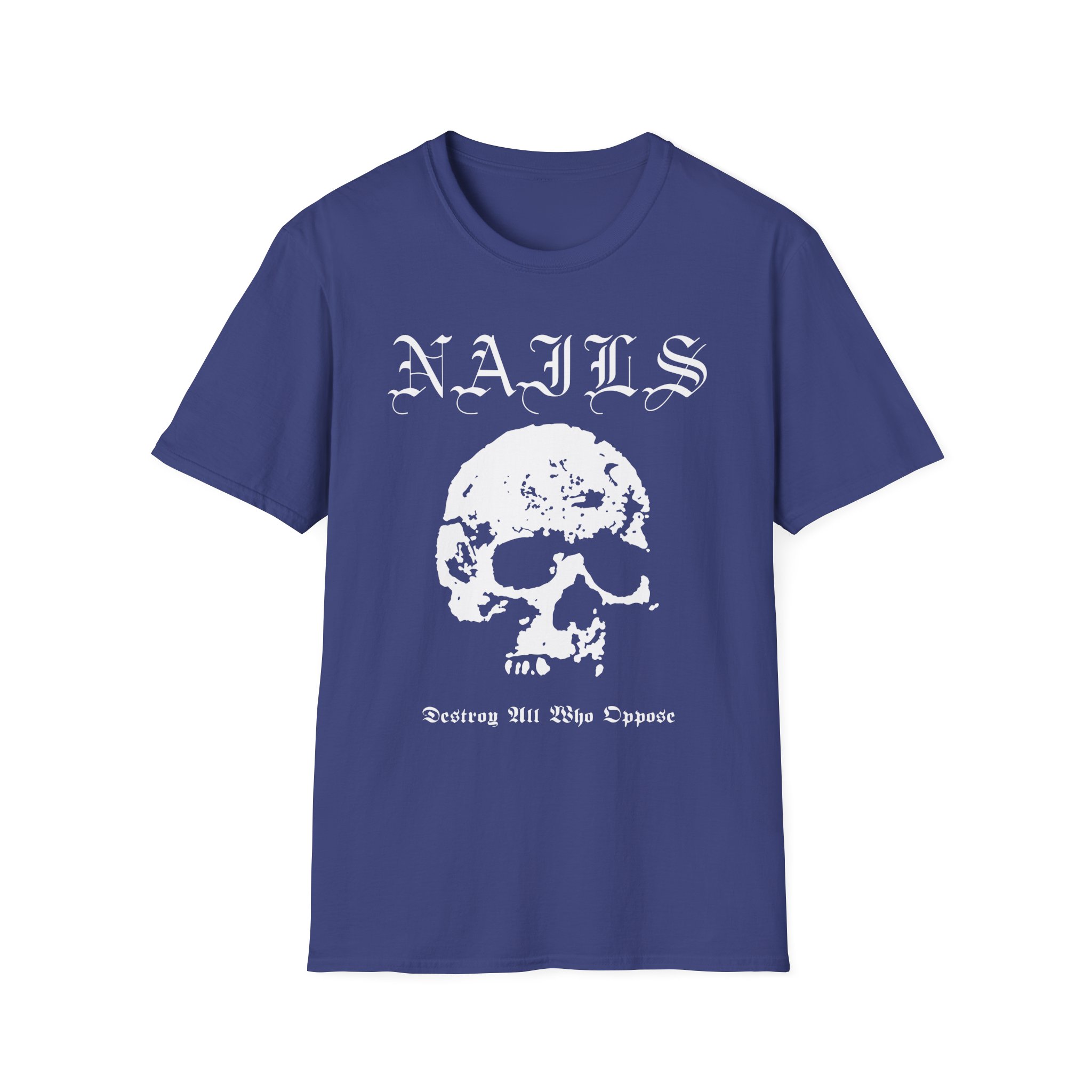 Nails Destroy Skull Unisex Softstyle T-Shirt