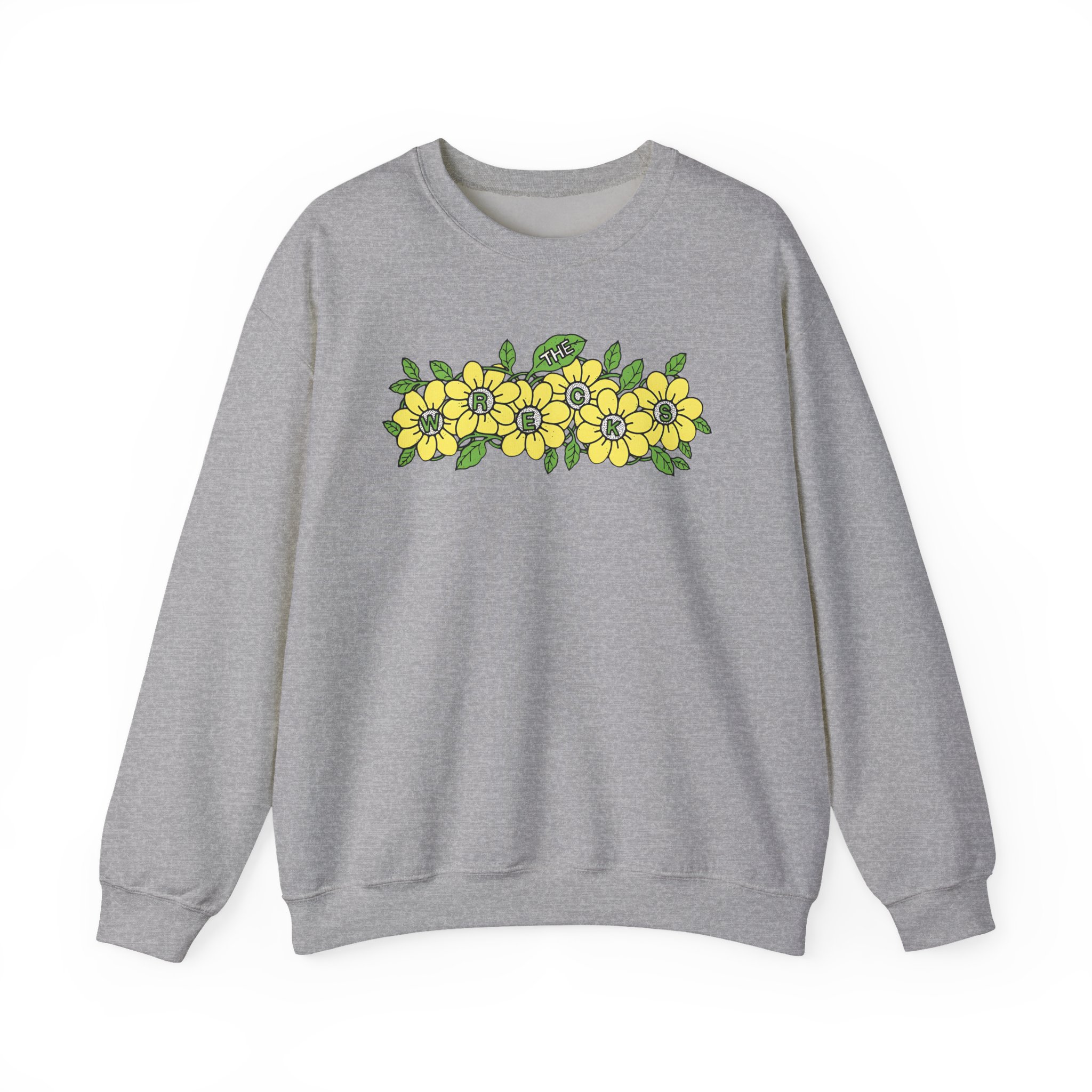 The Wrecks Flower Unisex Heavy Blendâ„¢ Crewneck Sweatshirt