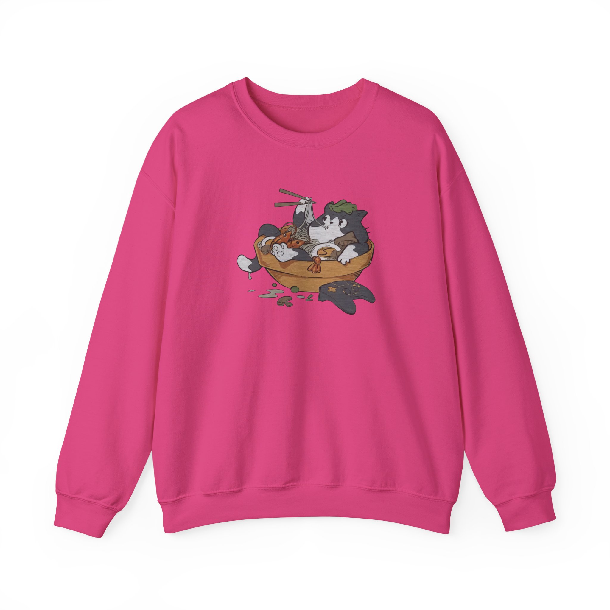 Lirik Ramen Cat Unisex Heavy Blendâ„¢ Crewneck Sweatshirt