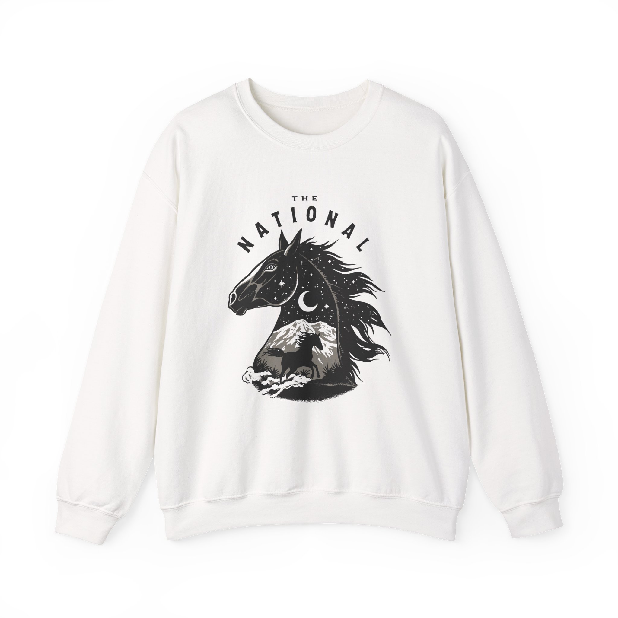 The National Mustang Unisex Heavy Blend Crewneck Sweatshirt