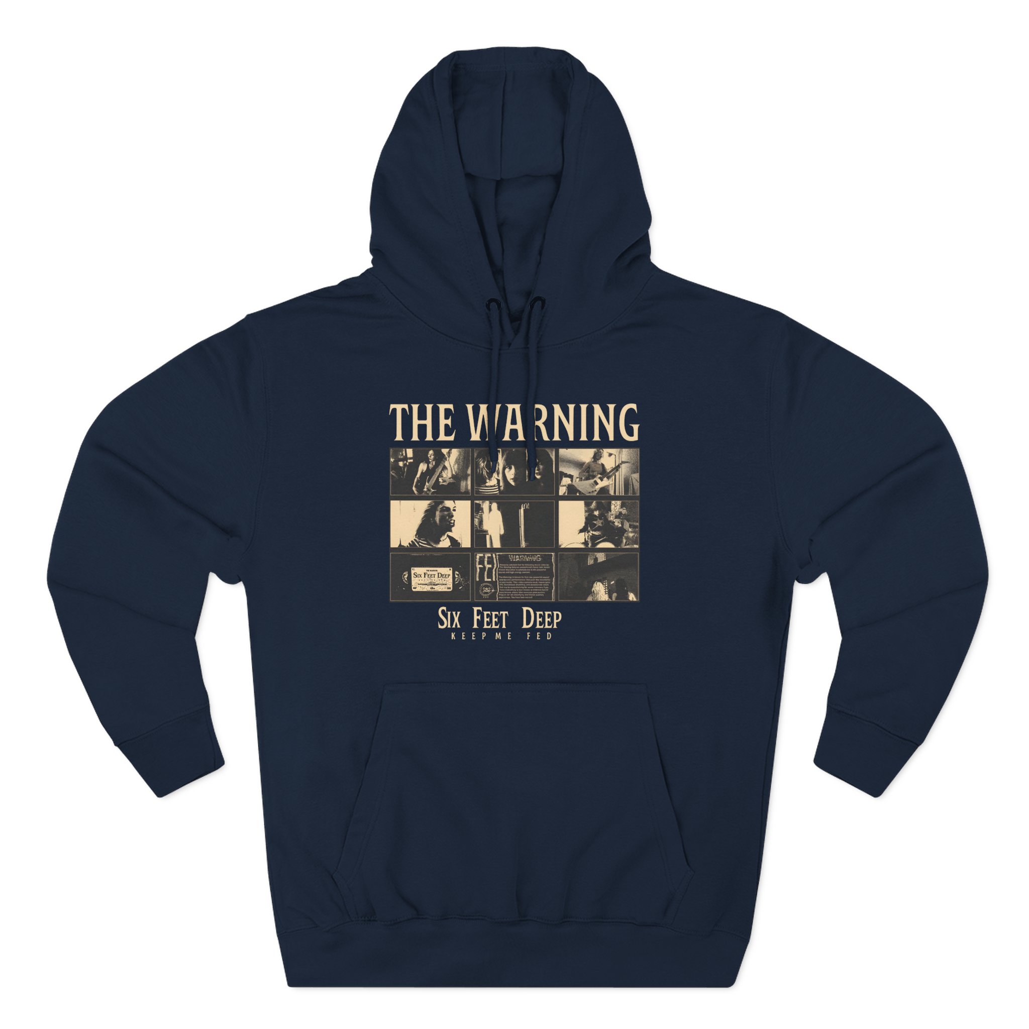 The Warning Six Feet Deep Three-Panel Fleece Hoodie