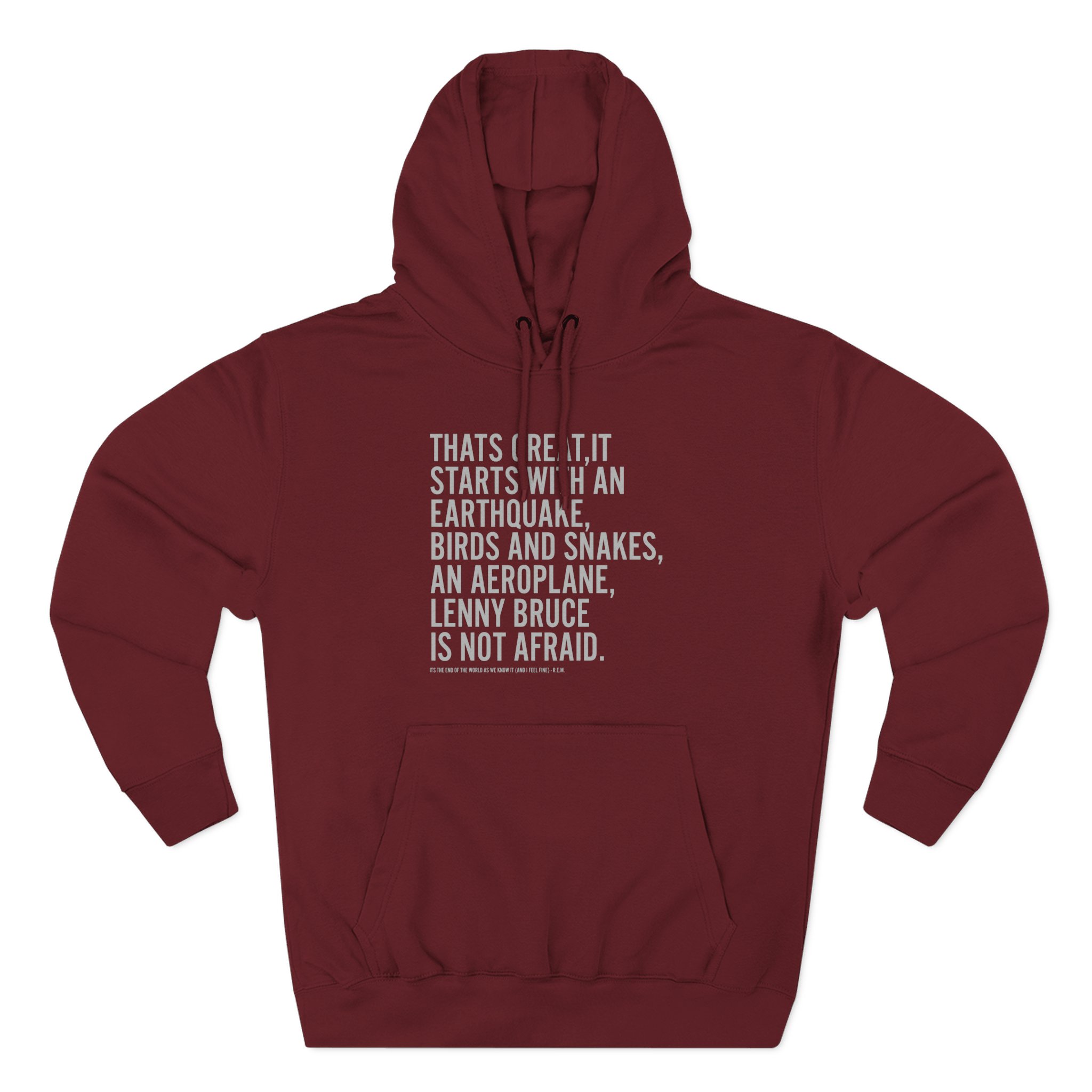 Rem Its the End of the World as We Know It Three-Panel Fleece Hoodie