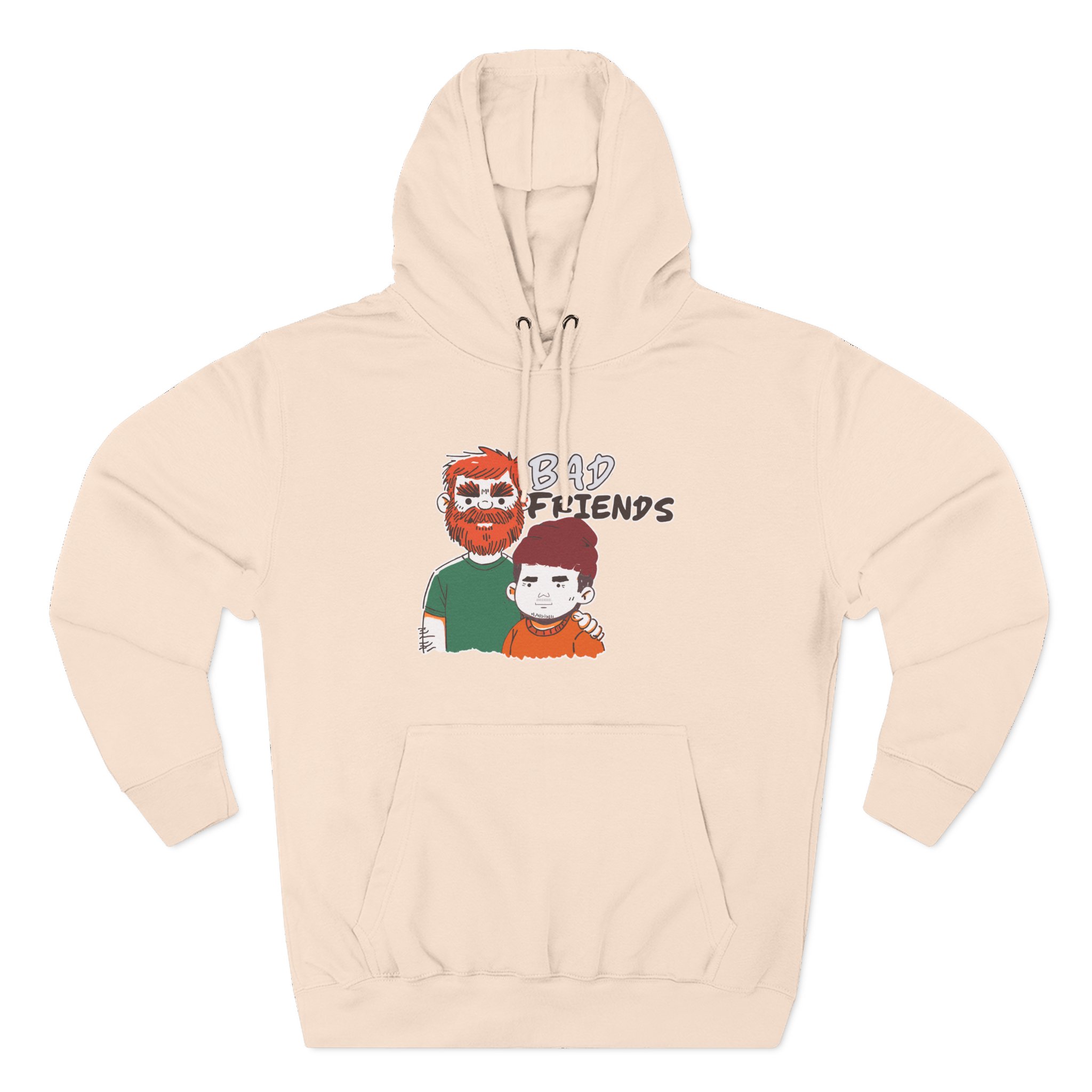 Bad Friends Hairy Three-Panel Fleece Hoodie