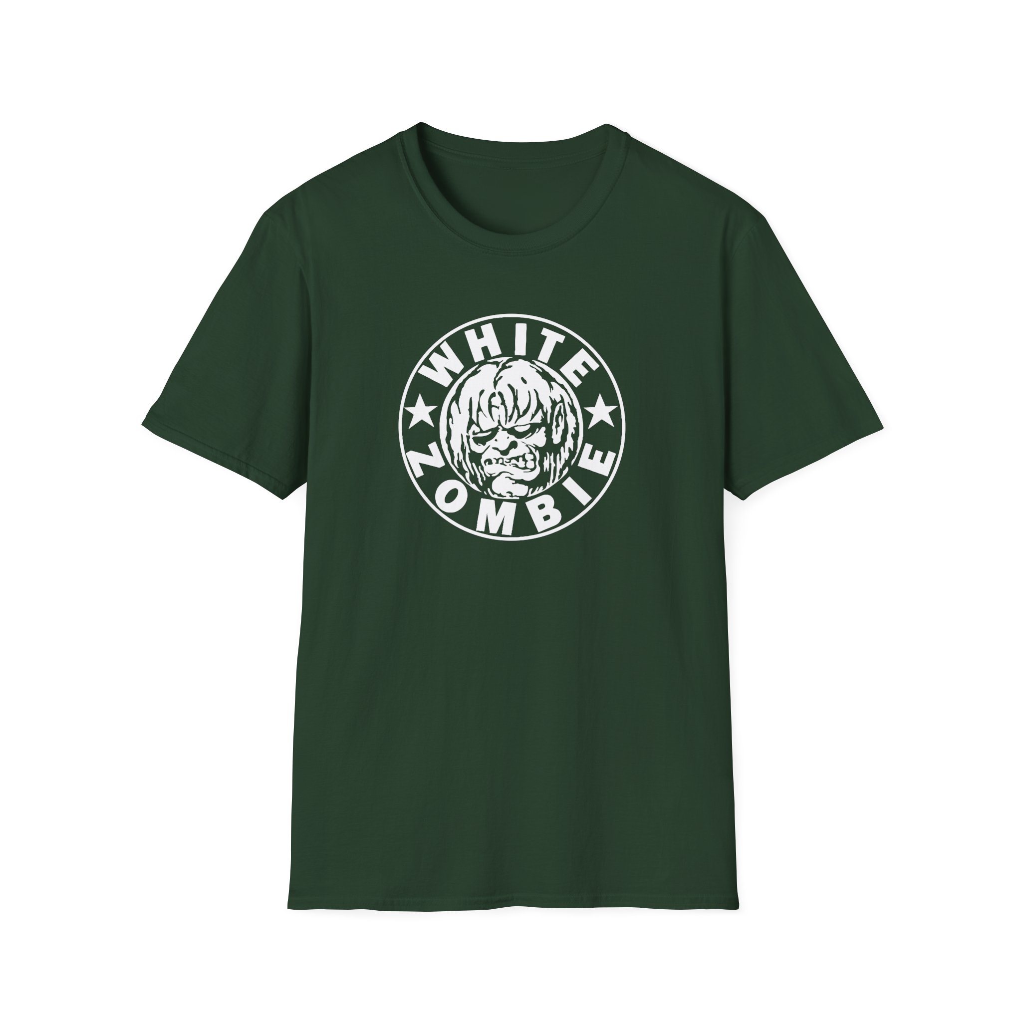 White Zombie Circle Logo Unisex Softstyle T-Shirt