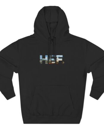 Hef Three-Panel Fleece Hoodie
