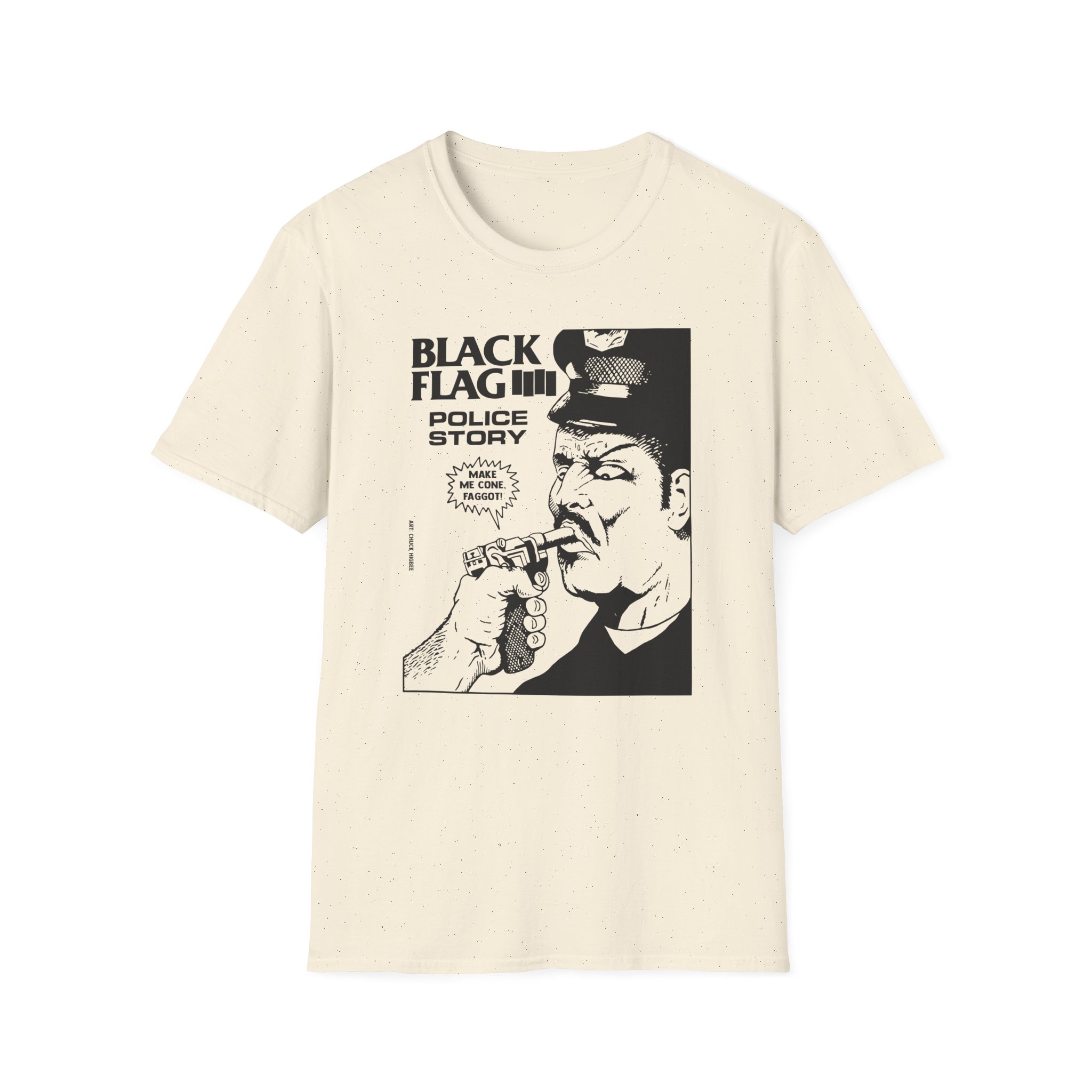 Black Flag Police Story Unisex Softstyle T-Shirt