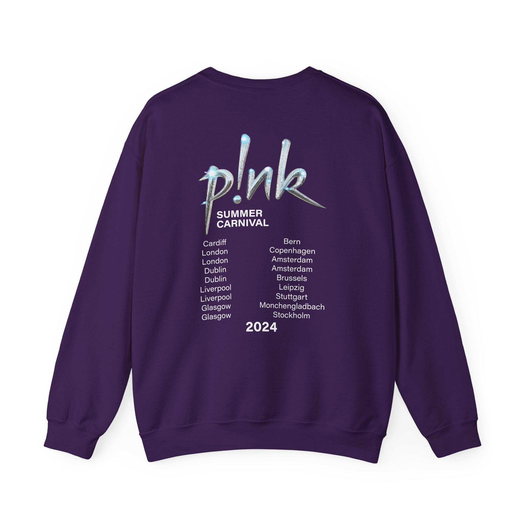 P!nk Split Tie Dye Unisex Heavy Blendâ„¢ Crewneck Sweatshirt