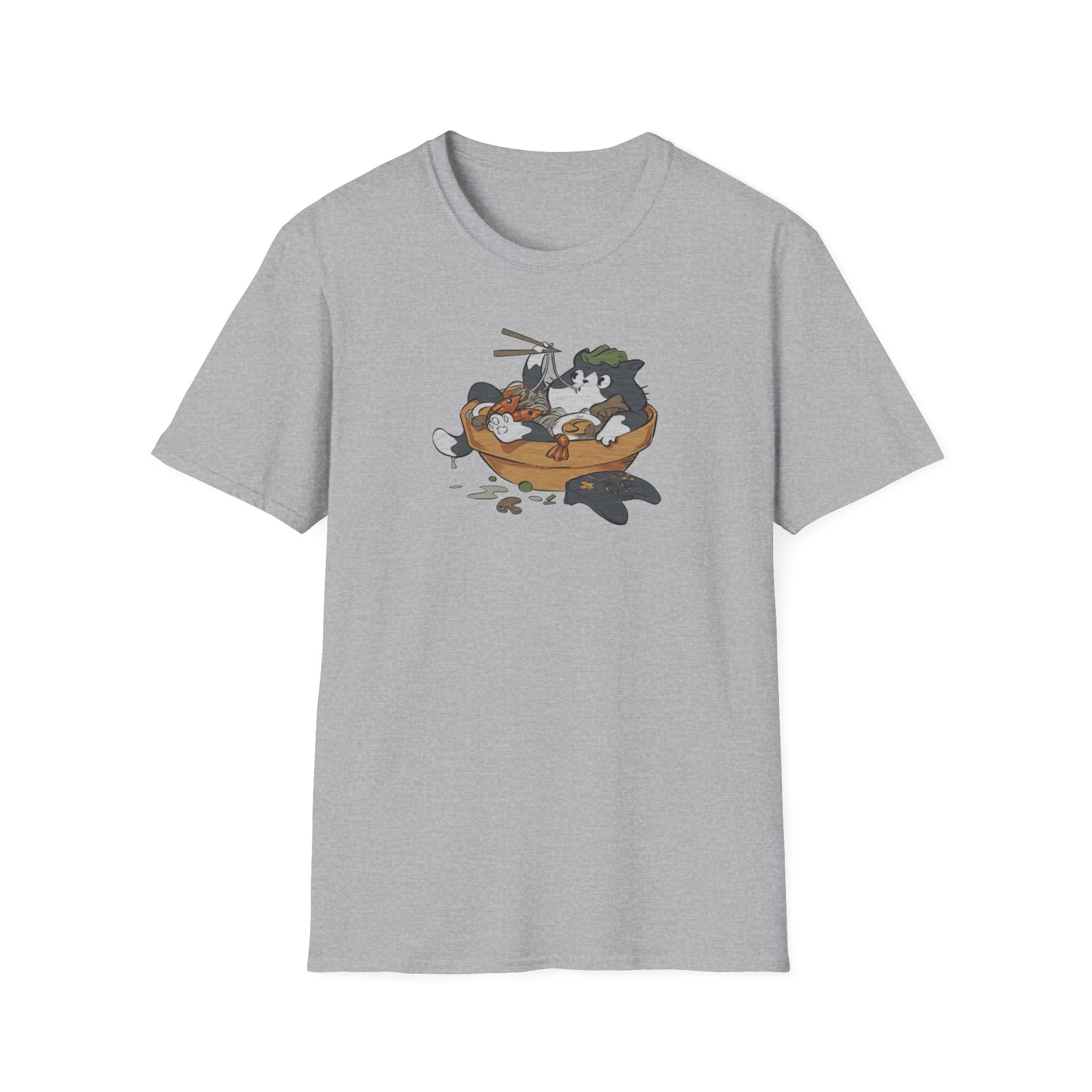 Lirik Ramen Cat Unisex Softstyle T-Shirt