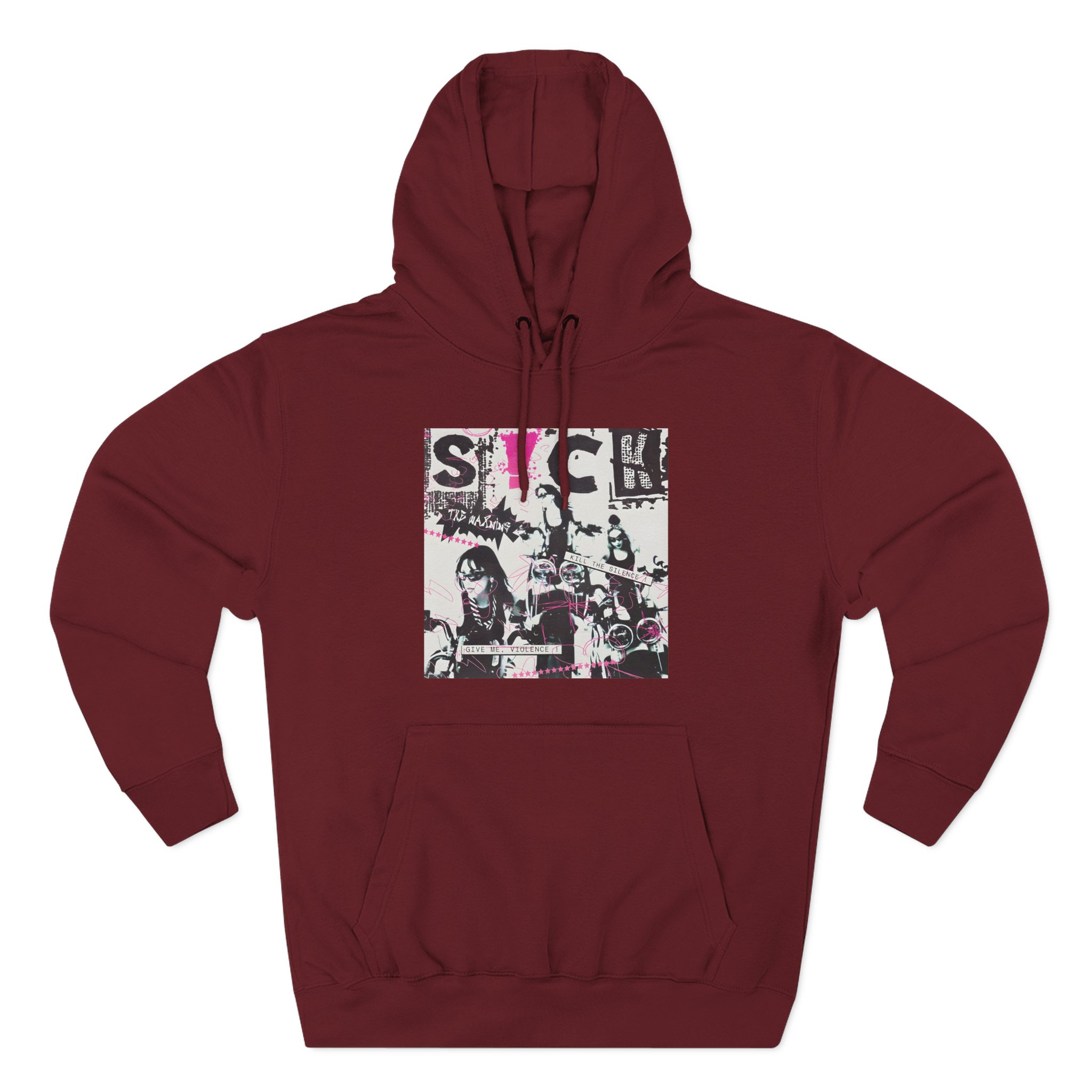 The Warning Black S!ck Three-Panel Fleece Hoodie