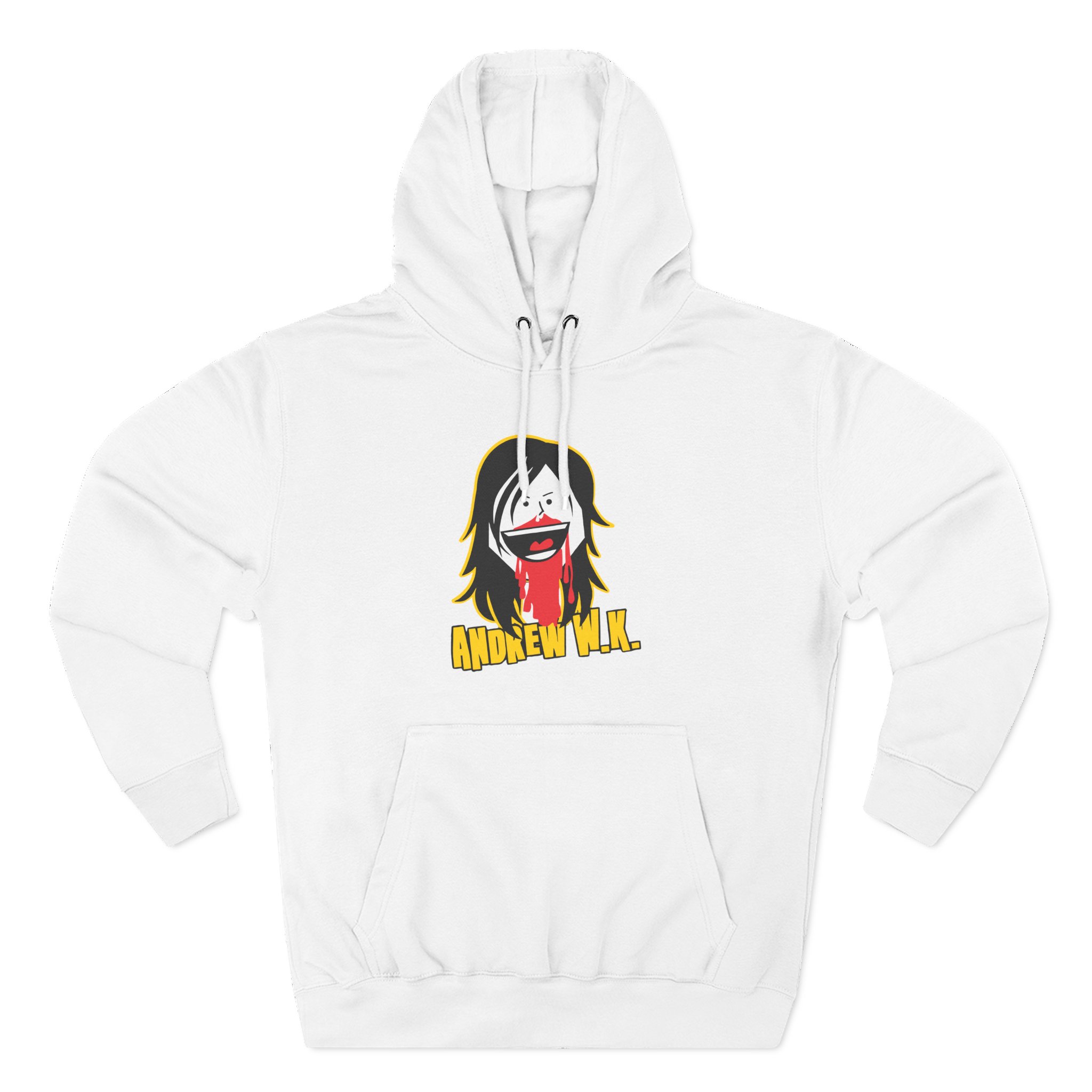 Andrew Wk Cartoon Bloody Nose Three-Panel Fleece Hoodie
