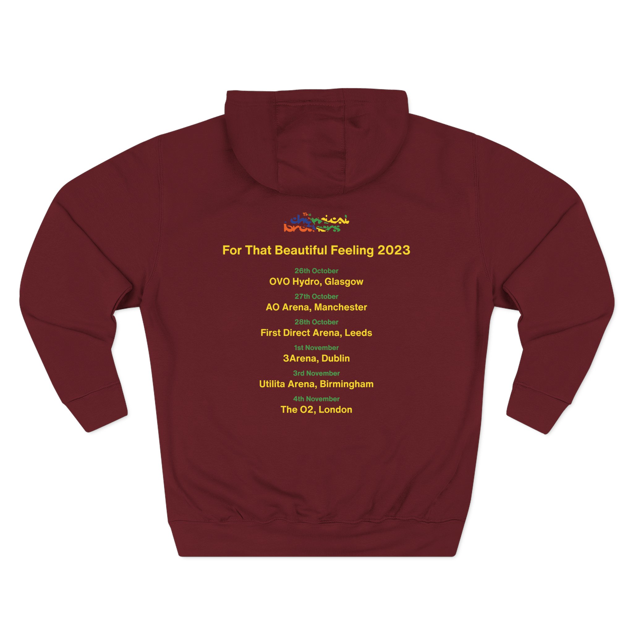 The Chemical Brothers for That Beautiful Feeling Tour Three-Panel Fleece Hoodie