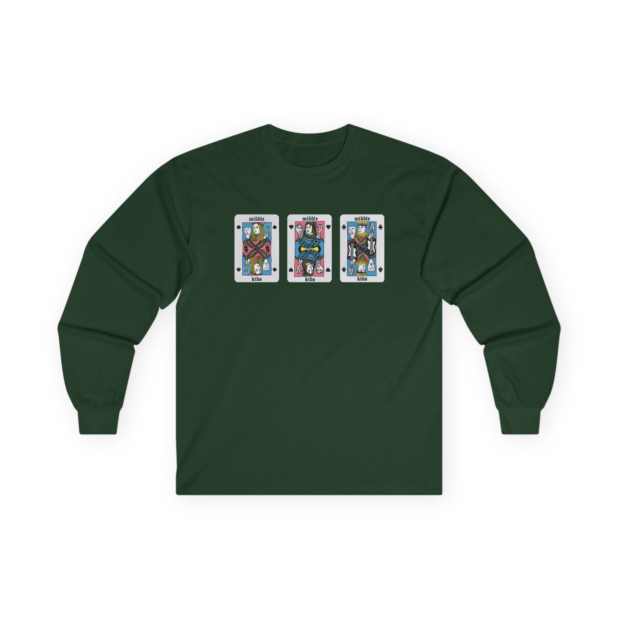 Middle Kids Playing Cards Unisex Ultra Cotton Long Sleeve Tee