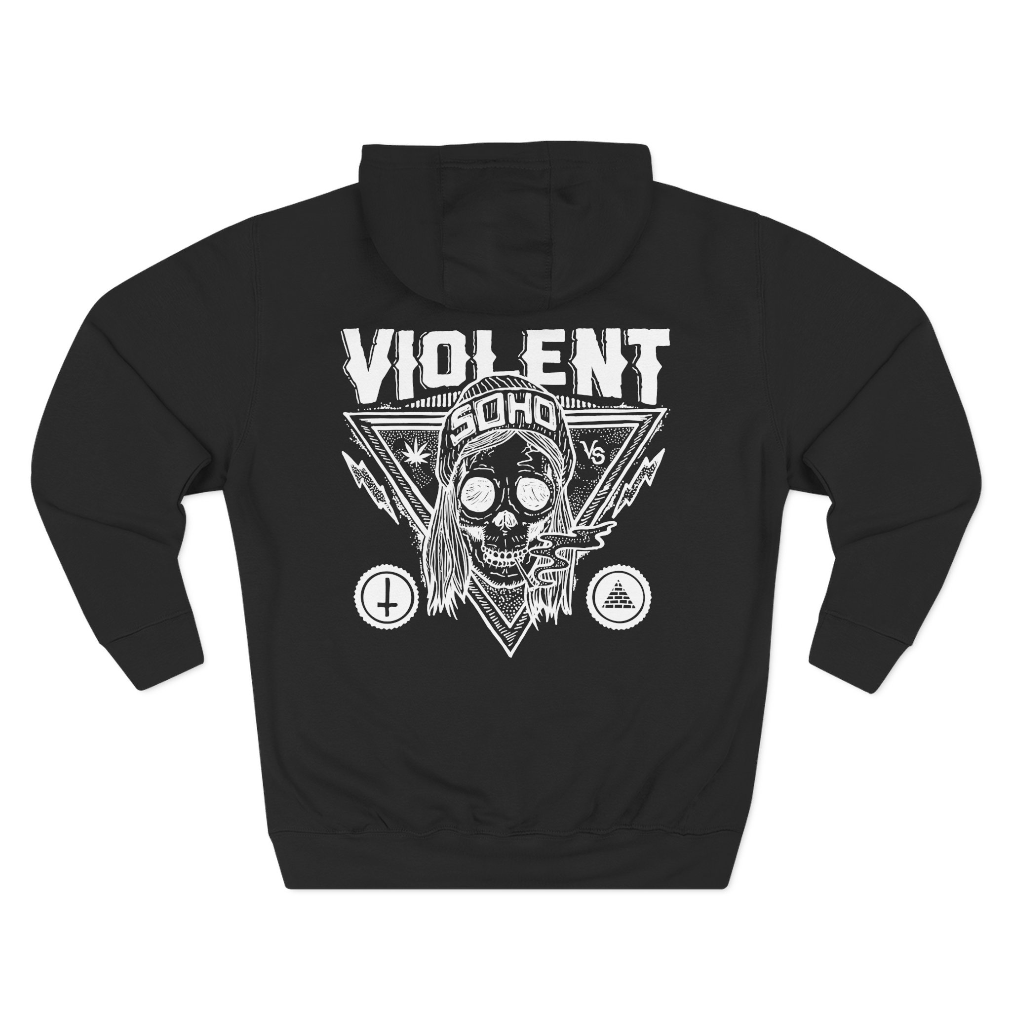Violent Soho Blazin Skull Three-Panel Fleece Hoodie