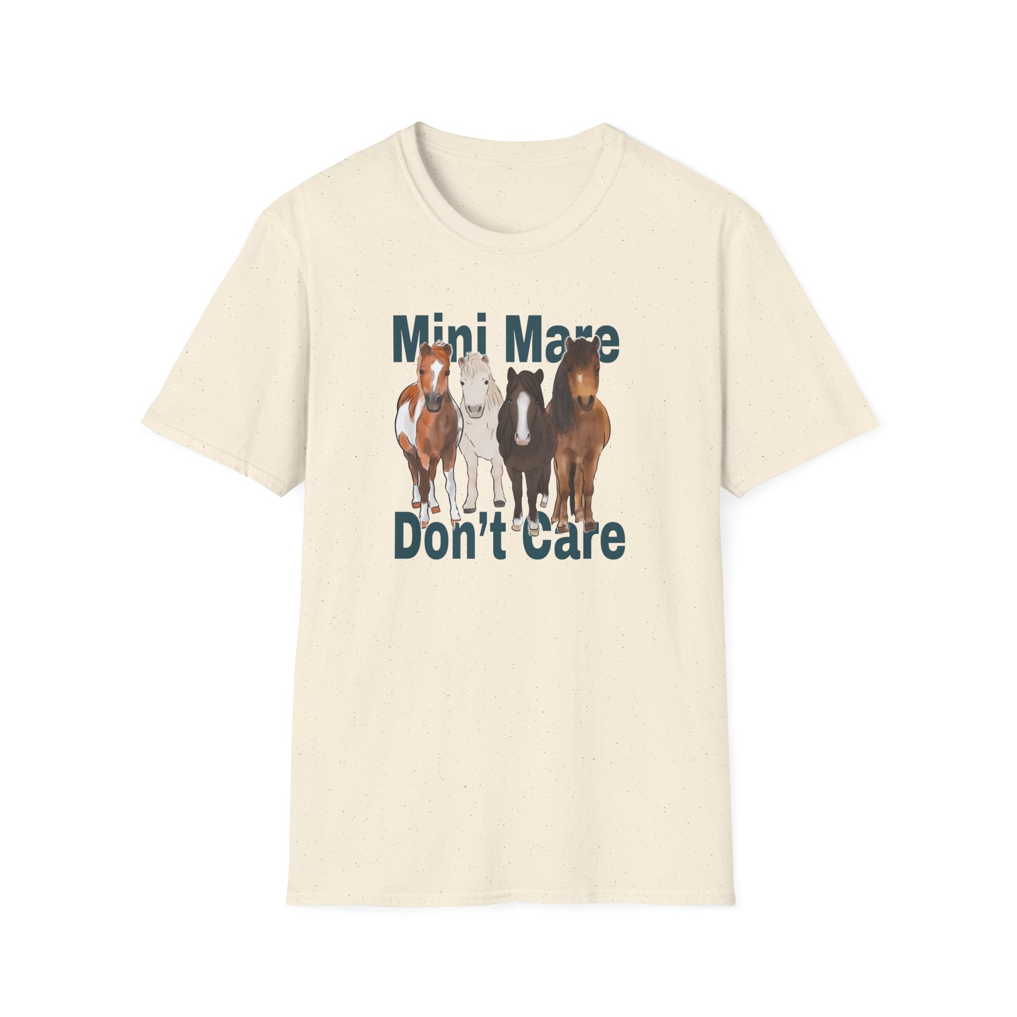Katie Van Slyke Mini Mare Don't Care Unisex Softstyle T-Shirt