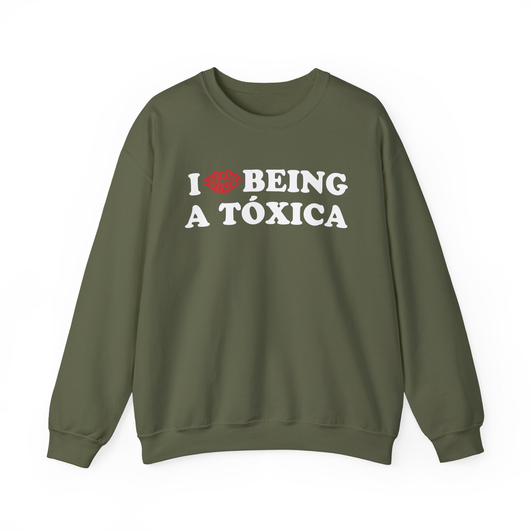 Chicos Toxicos I Love Being a Tóxica Unisex Heavy Blend™ Crewneck Sweatshirt