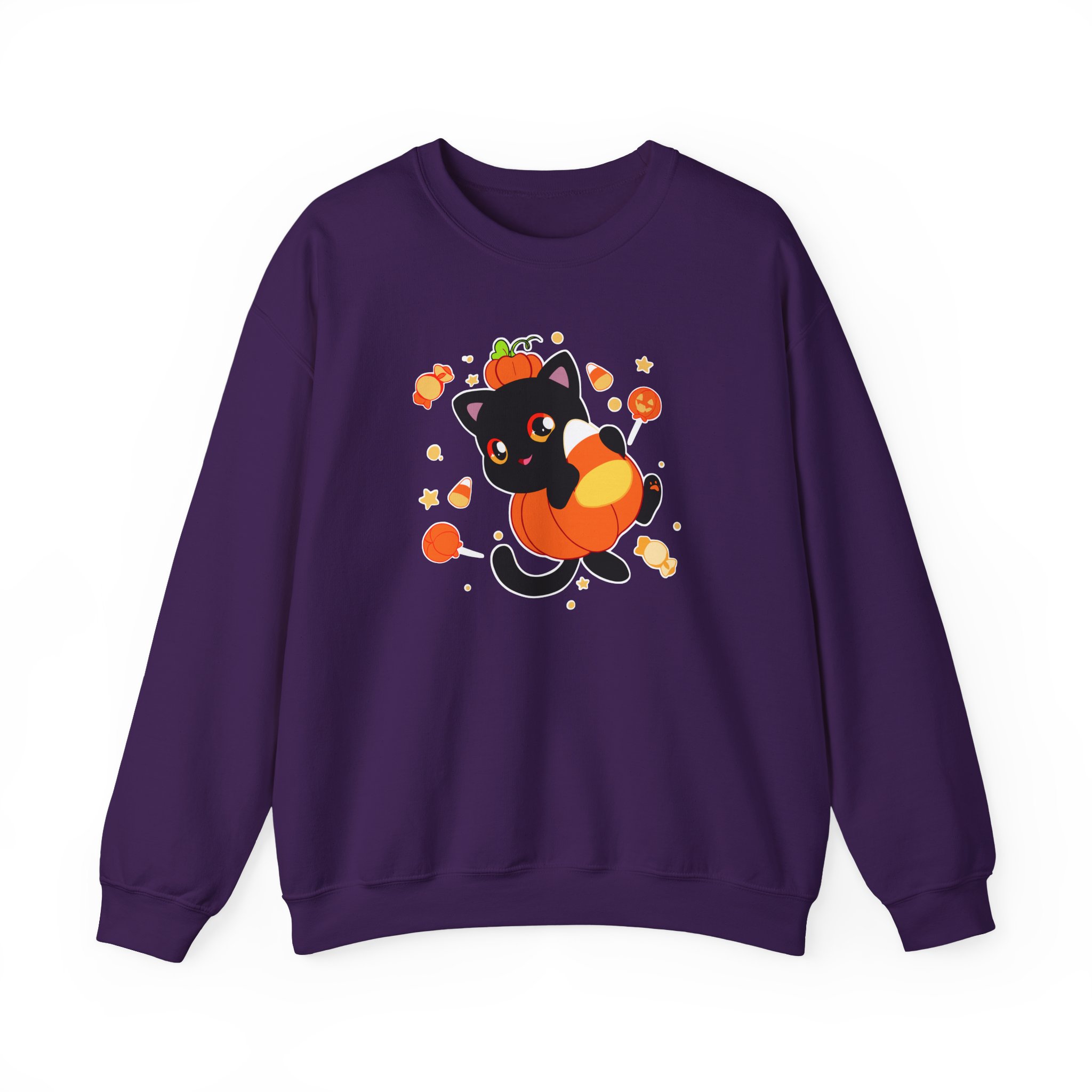 Aphmau Pumpkin Cat Unisex Heavy Blendâ„¢ Crewneck Sweatshirt