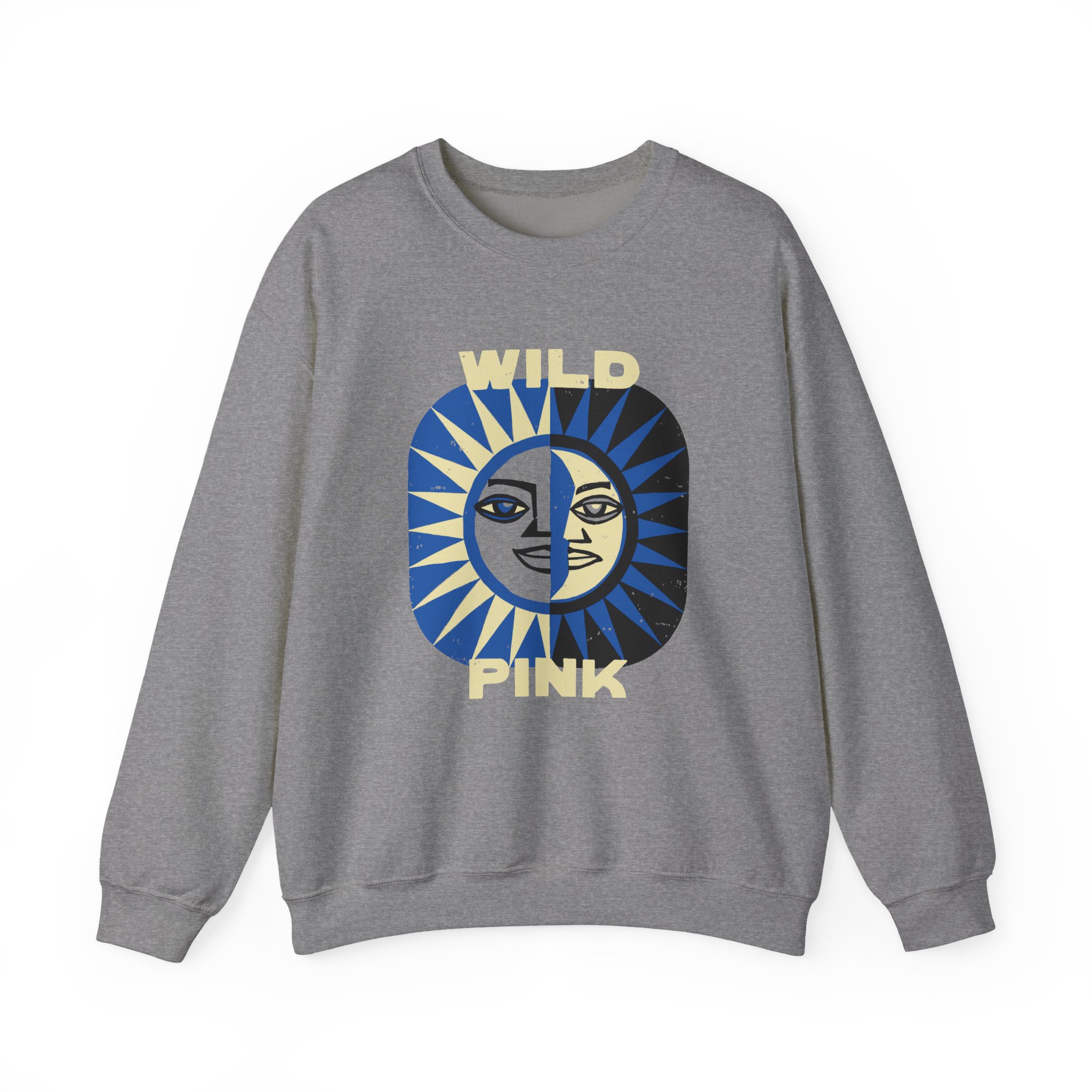 Wild Pink Sun Moon Unisex Heavy Blendâ„¢ Crewneck Sweatshirt