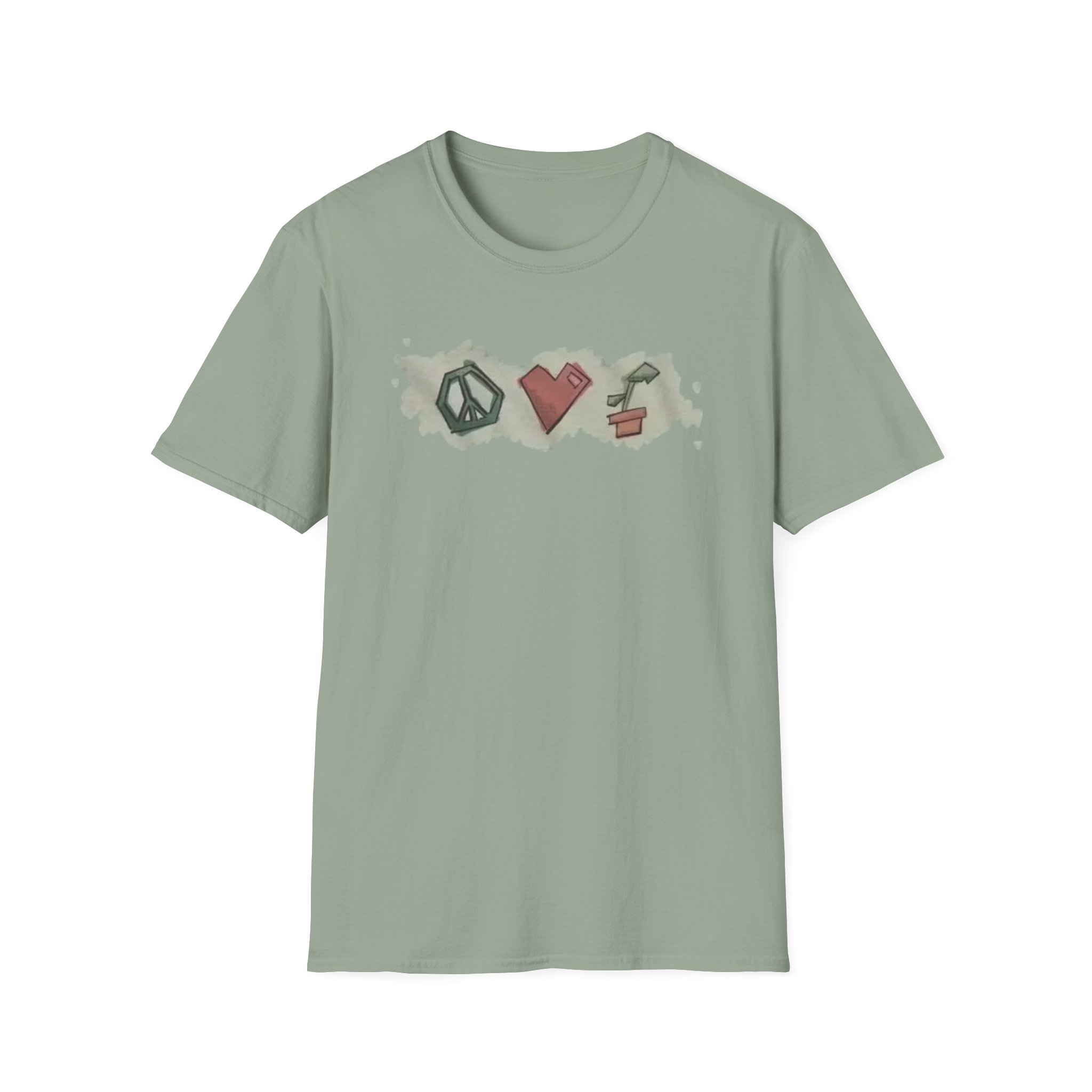 Mumbo Jumbo Peace, Love and Plants Unisex Softstyle T-Shirt