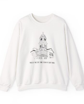 Nina Dobrev Eet Me in the Town Square Unisex Heavy Blend™ Crewneck Sweatshirt