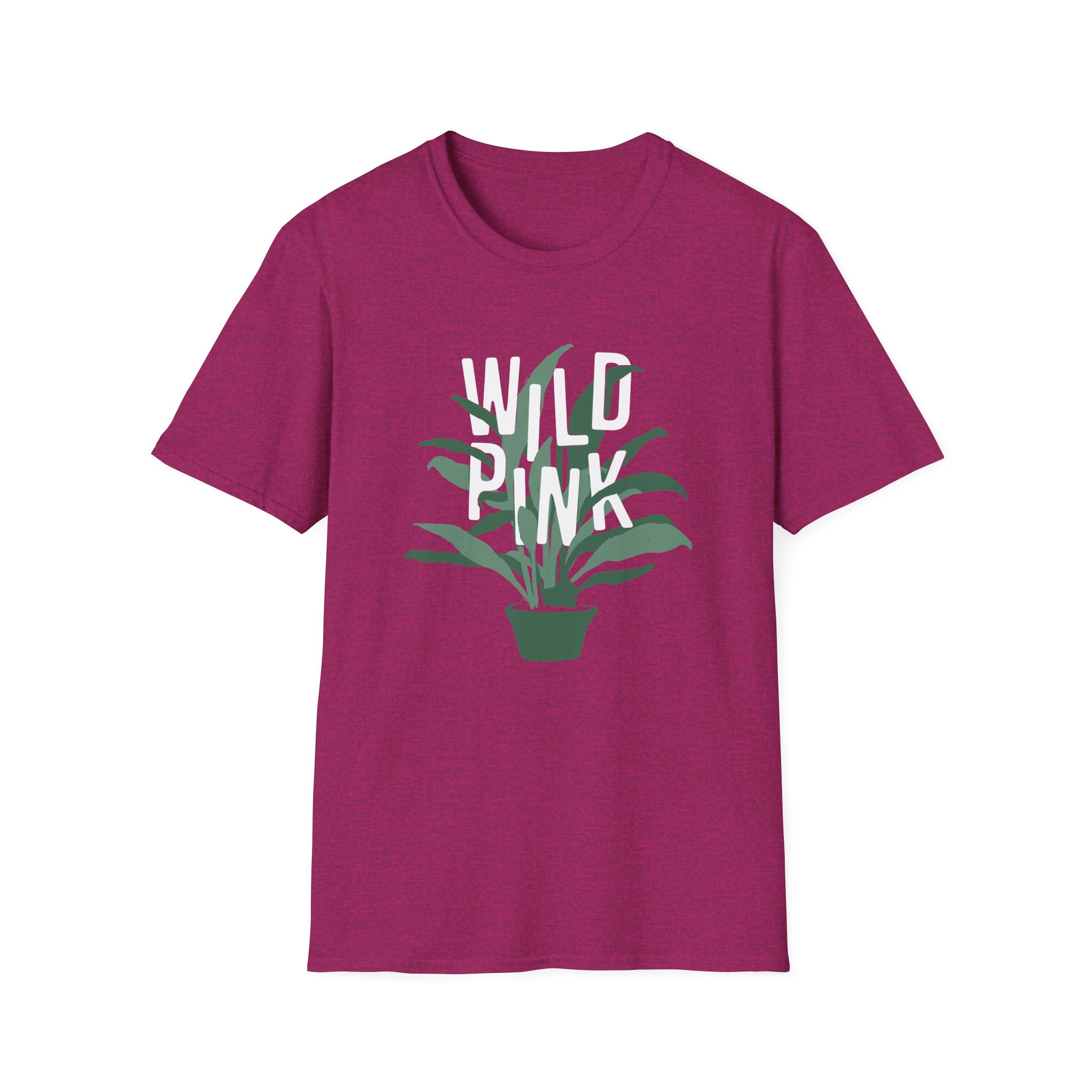 Wild Pink House Plant Unisex Softstyle T-Shirt