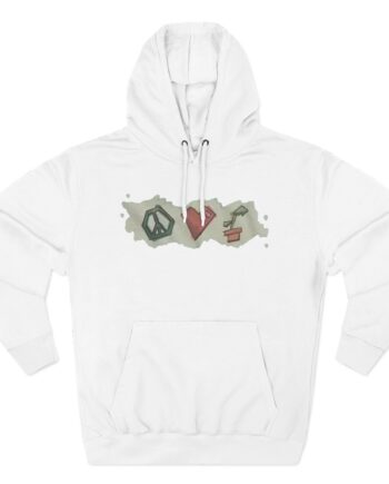 Mumbo Jumbo Peace, Love and Plants Three-Panel Fleece Hoodie